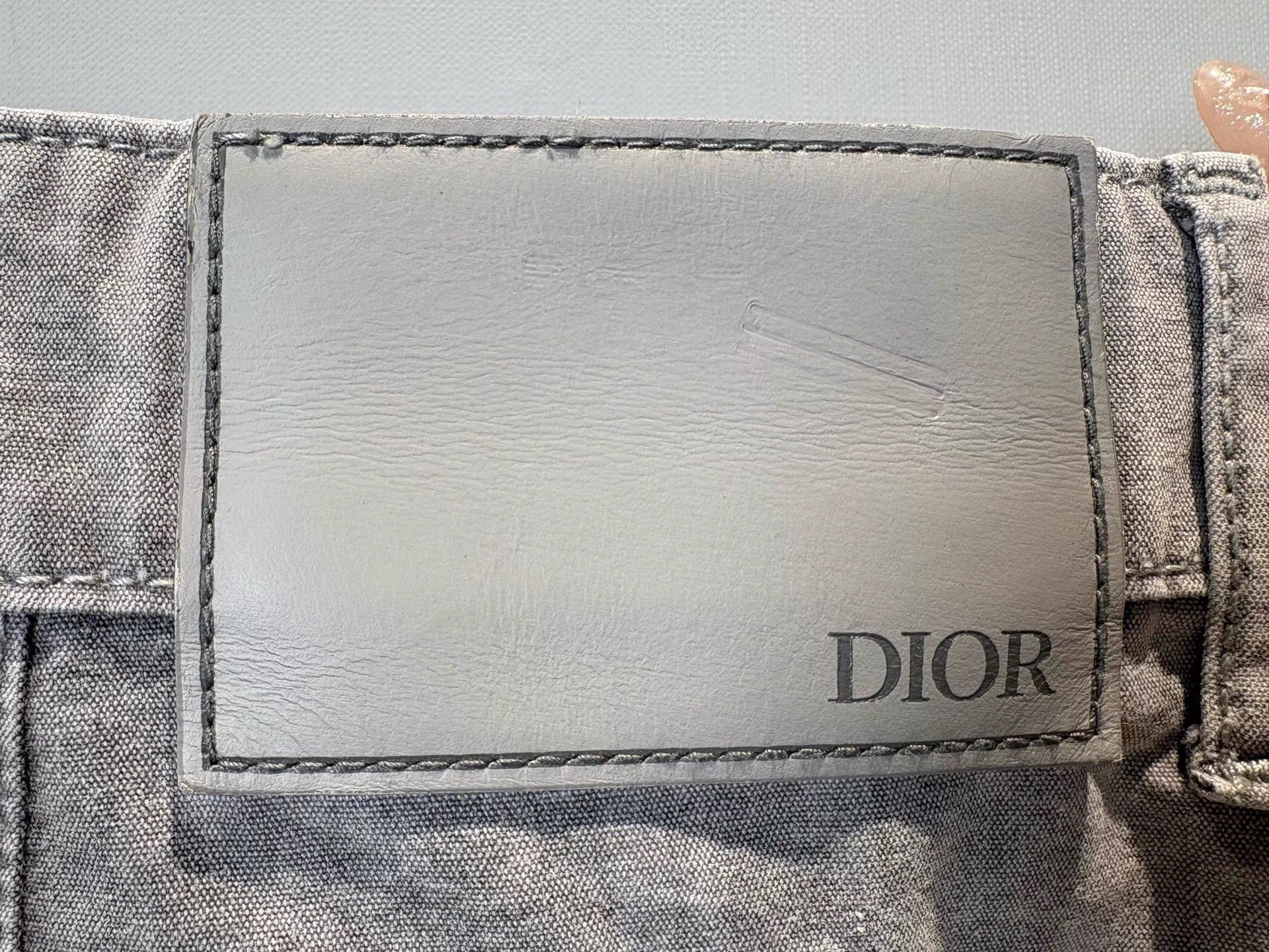 Dior Dior 25SS All-over Print Cement Grey Denim Pants K36 Size US 36 / EU 52 - 3 Thumbnail