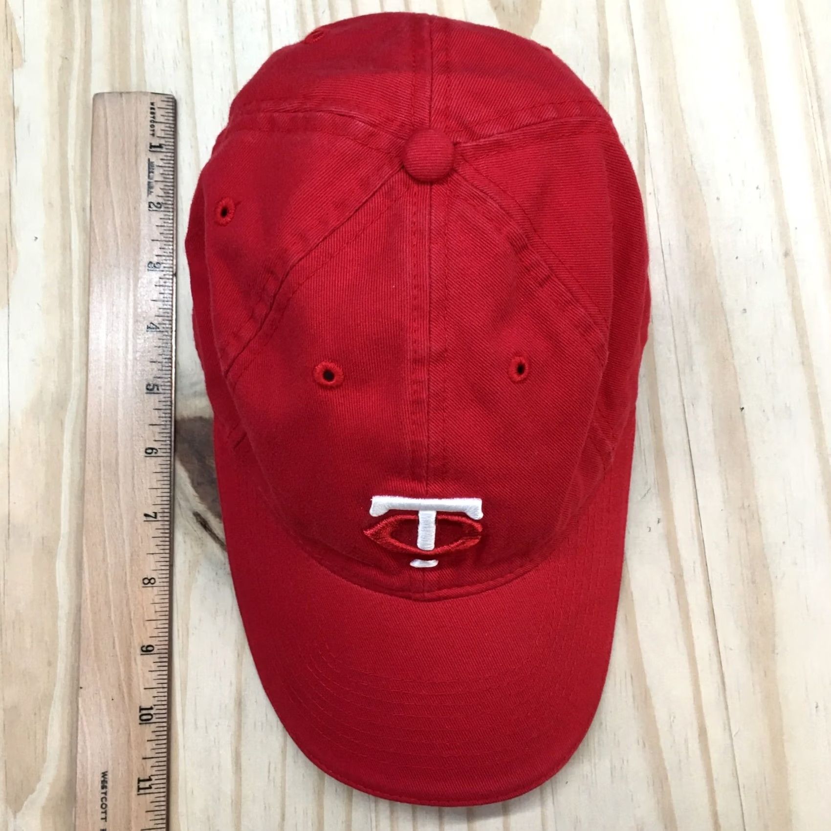 Twins DQ Minnesota Twins Baseball Cap Hat Mens One Size Red Adjustable Embroidered Cap Size ONE SIZE - 3 Thumbnail