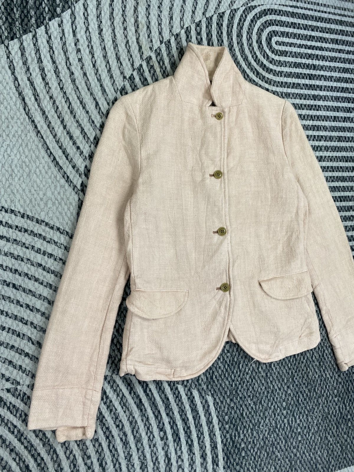 Frapbois Vtg Frapbois X Issey Miyake Light Pink Blazer Style Jacket Size S / US 4 / IT 40 - 4 Thumbnail