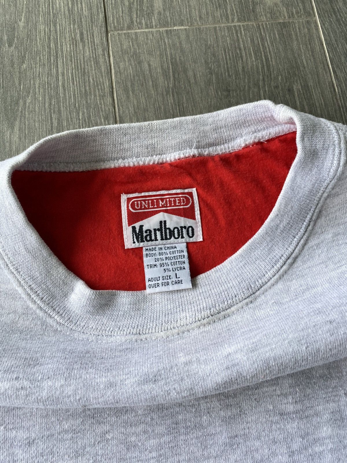 Marlboro × Marlboro Unlimited × Vintage Vintage 90’s Marlboro Crewneck Sweatshirt Size US L / EU 52-54 / 3 - 5 Thumbnail