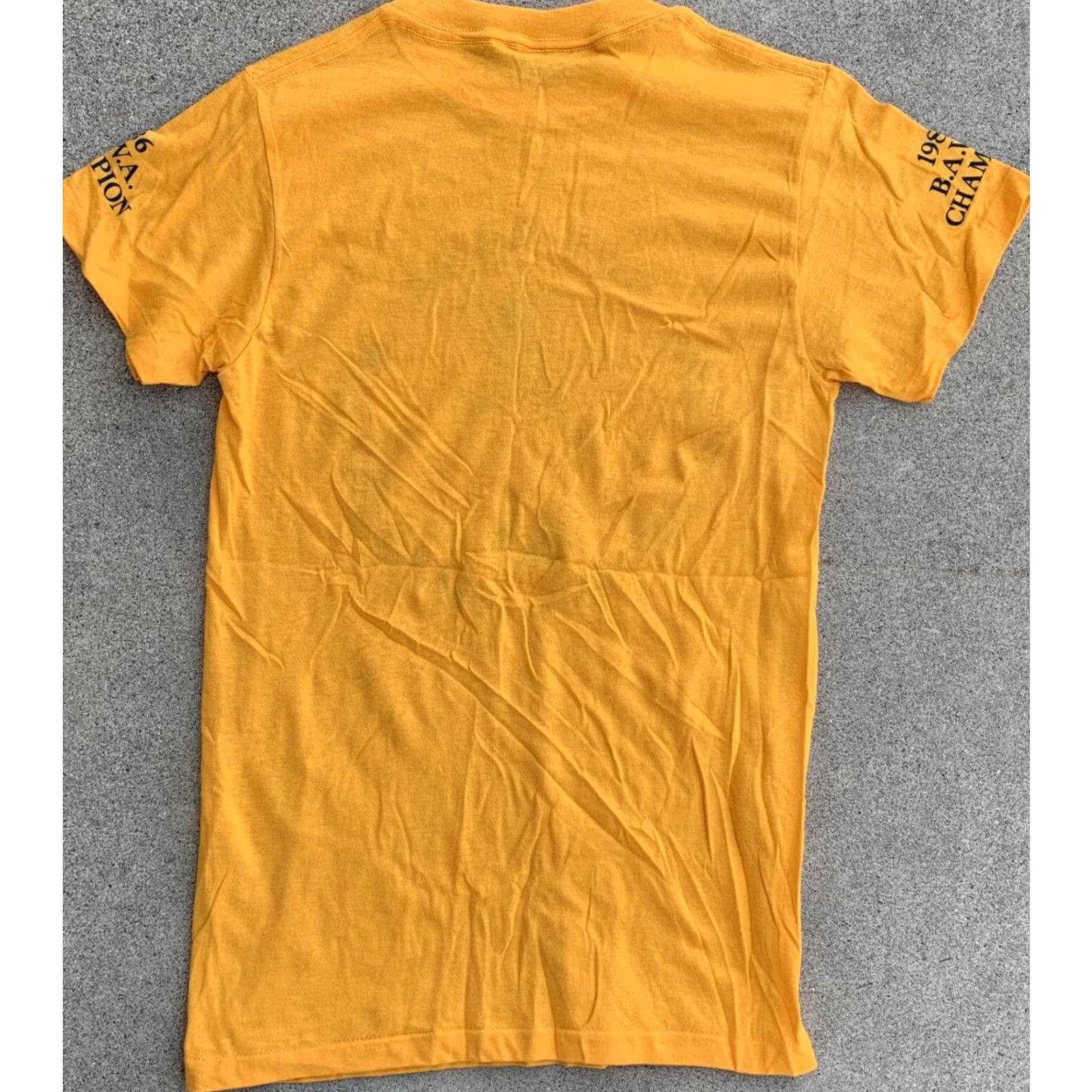 Champion VINTAGE BAWA Champion Bay Area Wrestling Association t shirt Shirt XS S Yellow 80s Sports Men Size US S / EU 44-46 / 1 - 6 Thumbnail