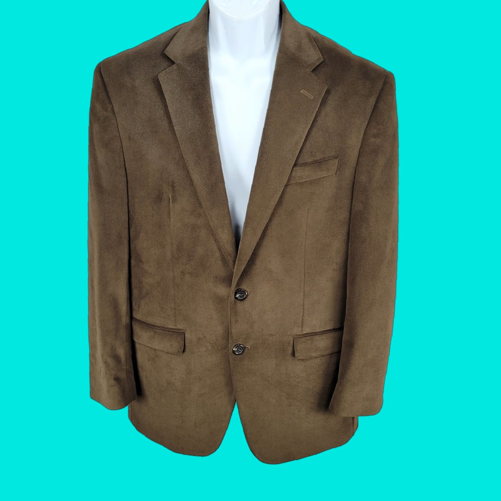 Chaps Chaps Ralph Lauren Sport Coat Jacket Brown 2 Button Vented Notch Blazer Size 40R Mens Size 40R - 1 Thumbnail