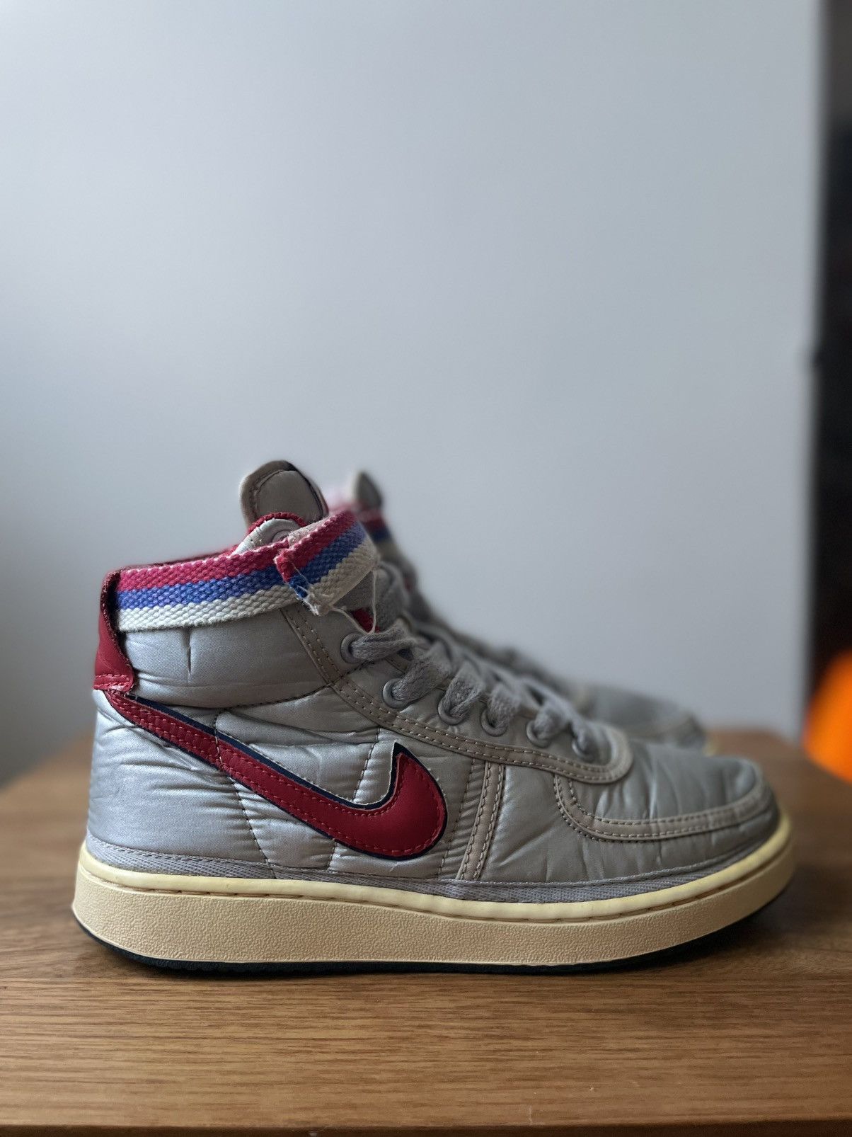 Nike Nike Vandal High Supreme VNTG Silver/Red Size US 6 / IT 36 - 5 Thumbnail