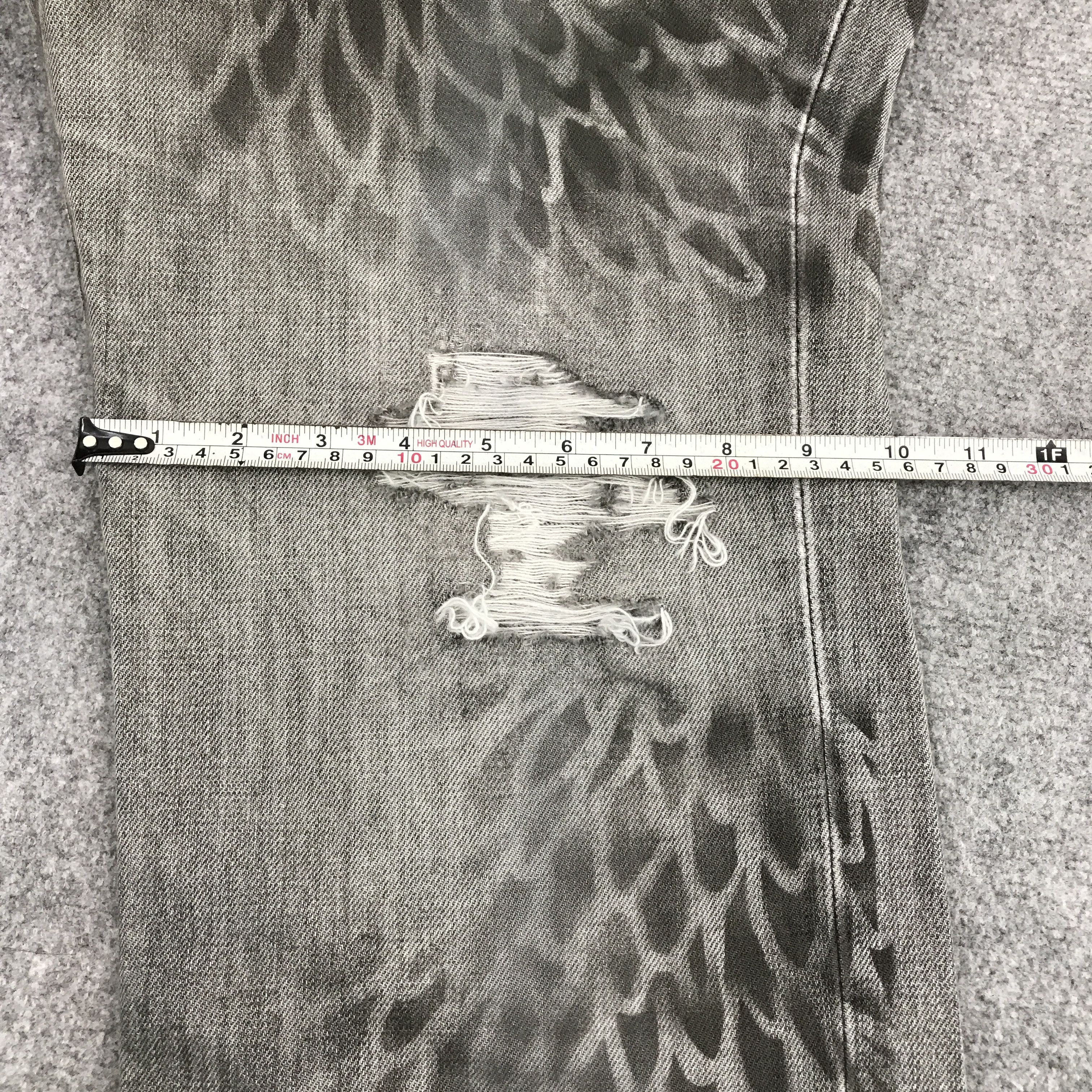 Edwin × Japanese Brand DISTRESSED EDWIN PUNK BLACK FADED DENIM PANTS Size US 32 / EU 48 - 6 Thumbnail
