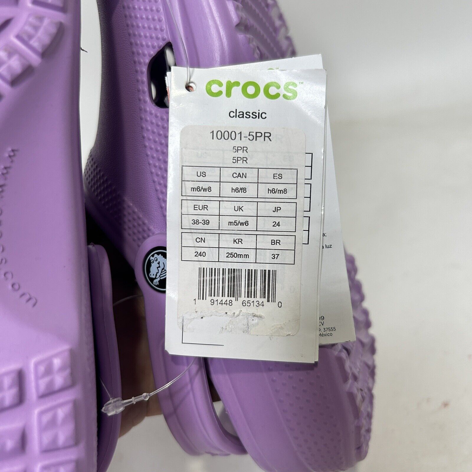 Crocs Crocs Classic Clogs Slip-On “Lavender Light Purple Lilac” Size US 8 / IT 38 - 6 Thumbnail