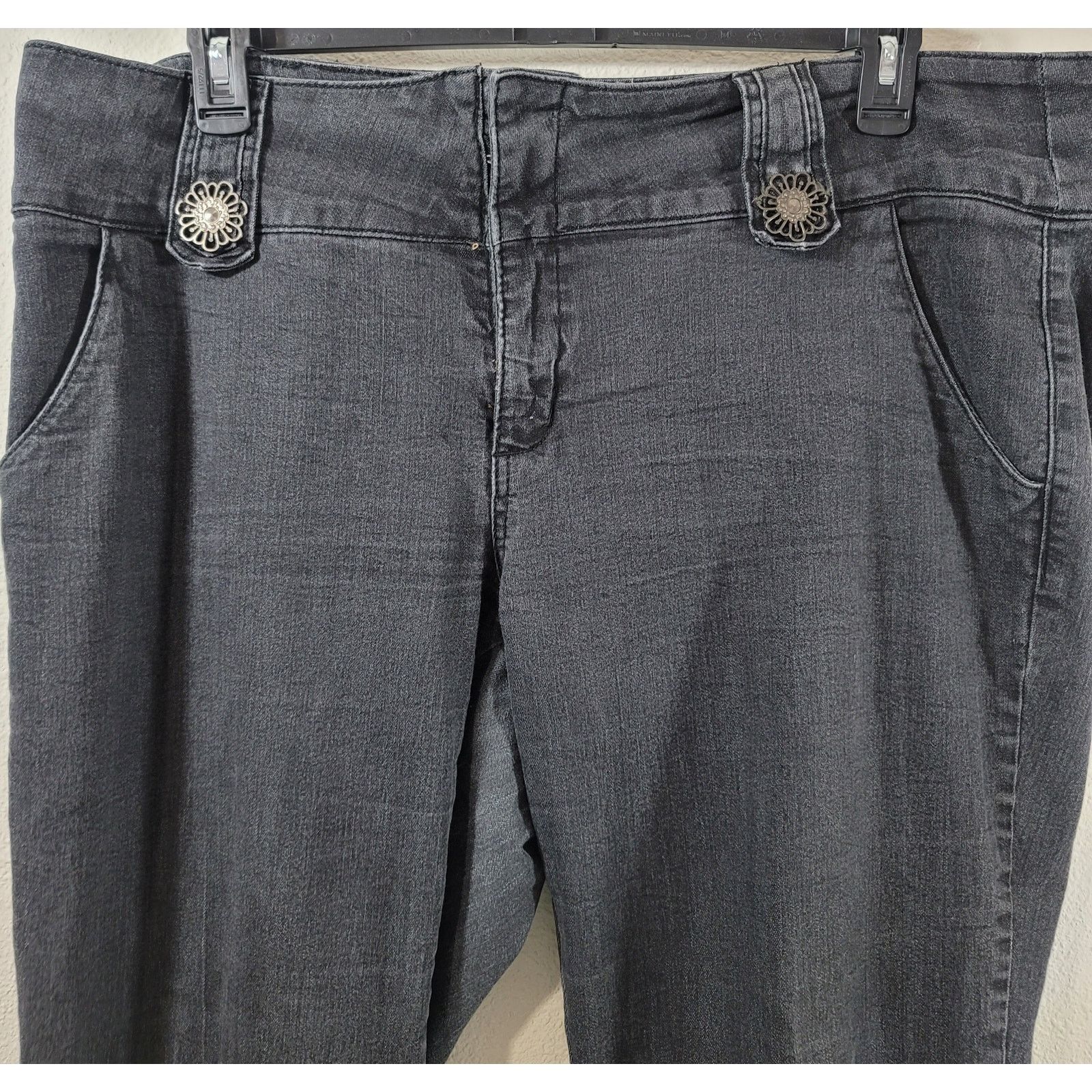 Other Ashley Stewart Black Flat Front Denim Jeans 20 Lightweight Size 42" / US 20 - 5 Thumbnail