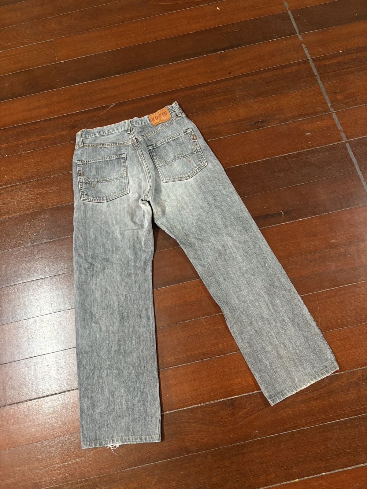 Edwin Vtg Edwin 505Z Selvedge Mudwash Distressed Denim Jeans baggy Size US 32 / EU 48 - 12 Thumbnail