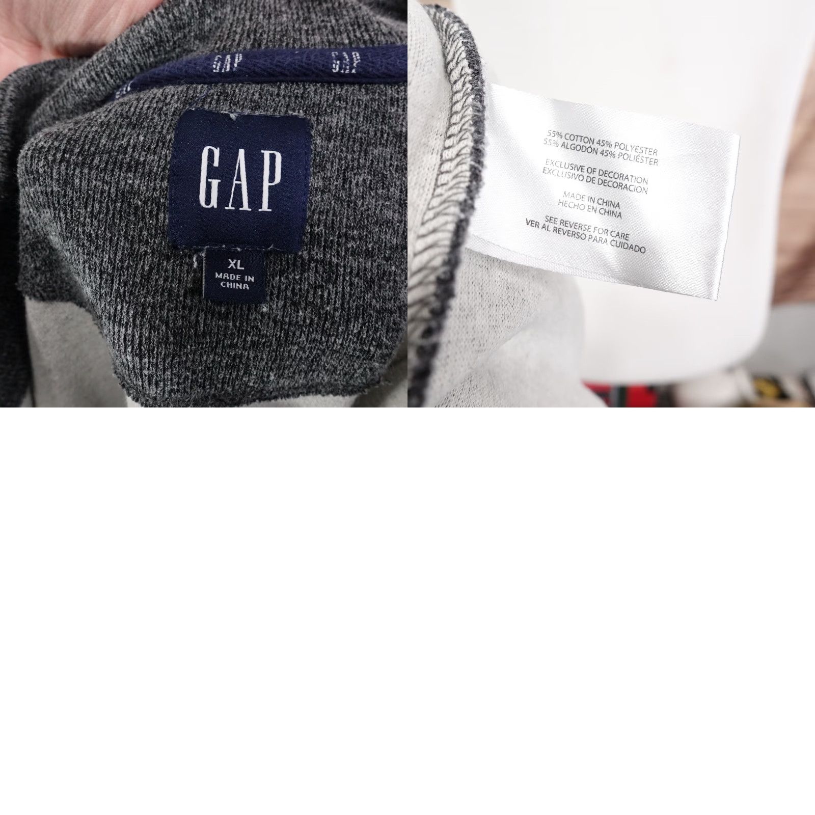 Gap GAP GREY POLYCOTTON PULLOVER SWEATER MENS XL MOCK NECK 1/4 ZIP KNIT Size US XL / EU 56 / 4 - 8 Thumbnail