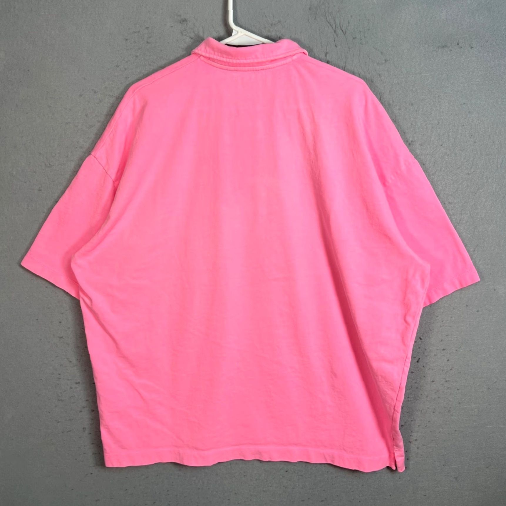 Zara Zara Shirt Mens L / XL Pink Oversized Polo Shirt 100% Cotton Short Sleeve Size US L / EU 52-54 / 3 - 2 Thumbnail
