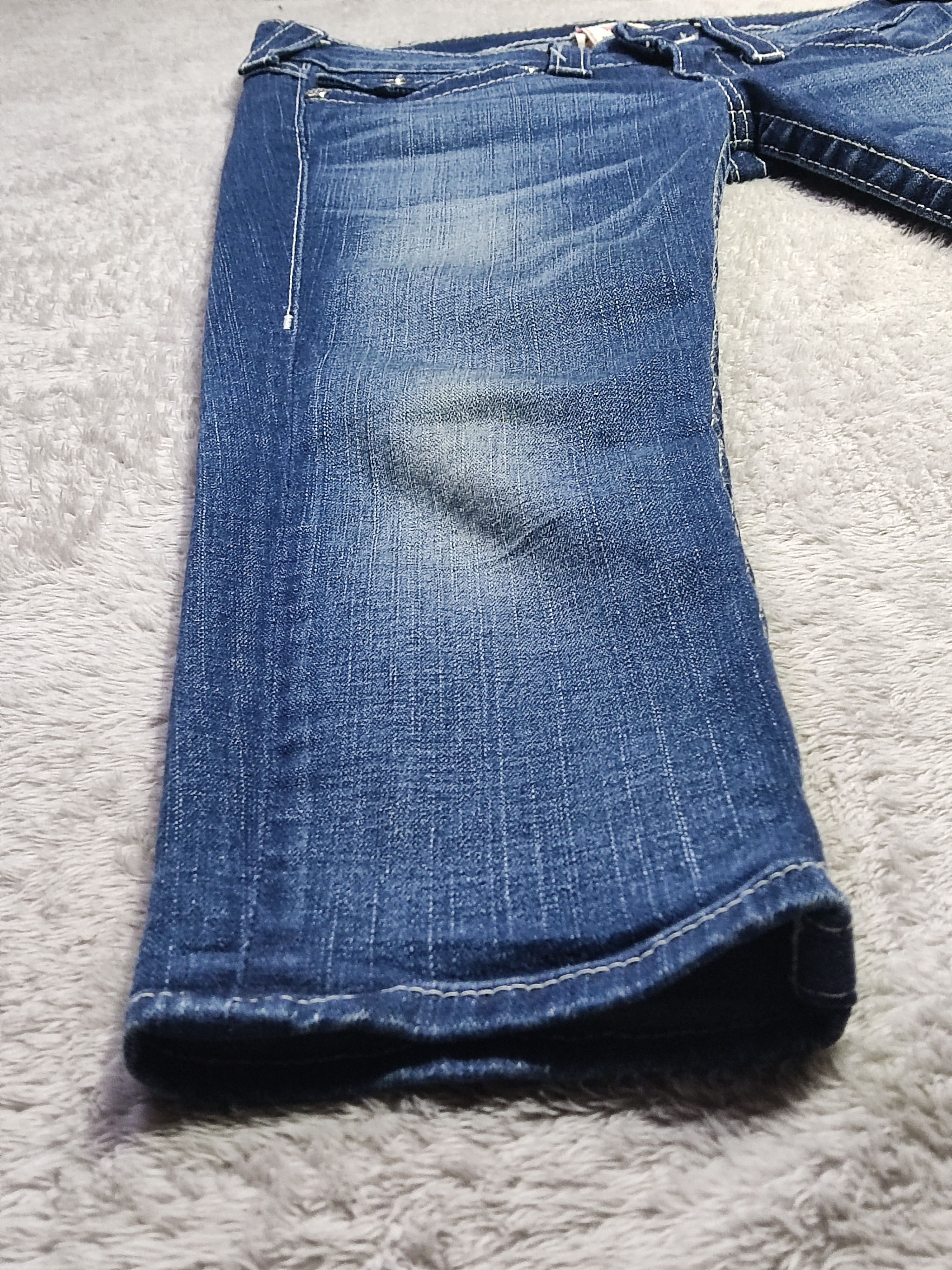 True Religion Y2K True Religion Lily Low Rise 3/4 Jeans Crystal Button Size 29" - 6 Thumbnail