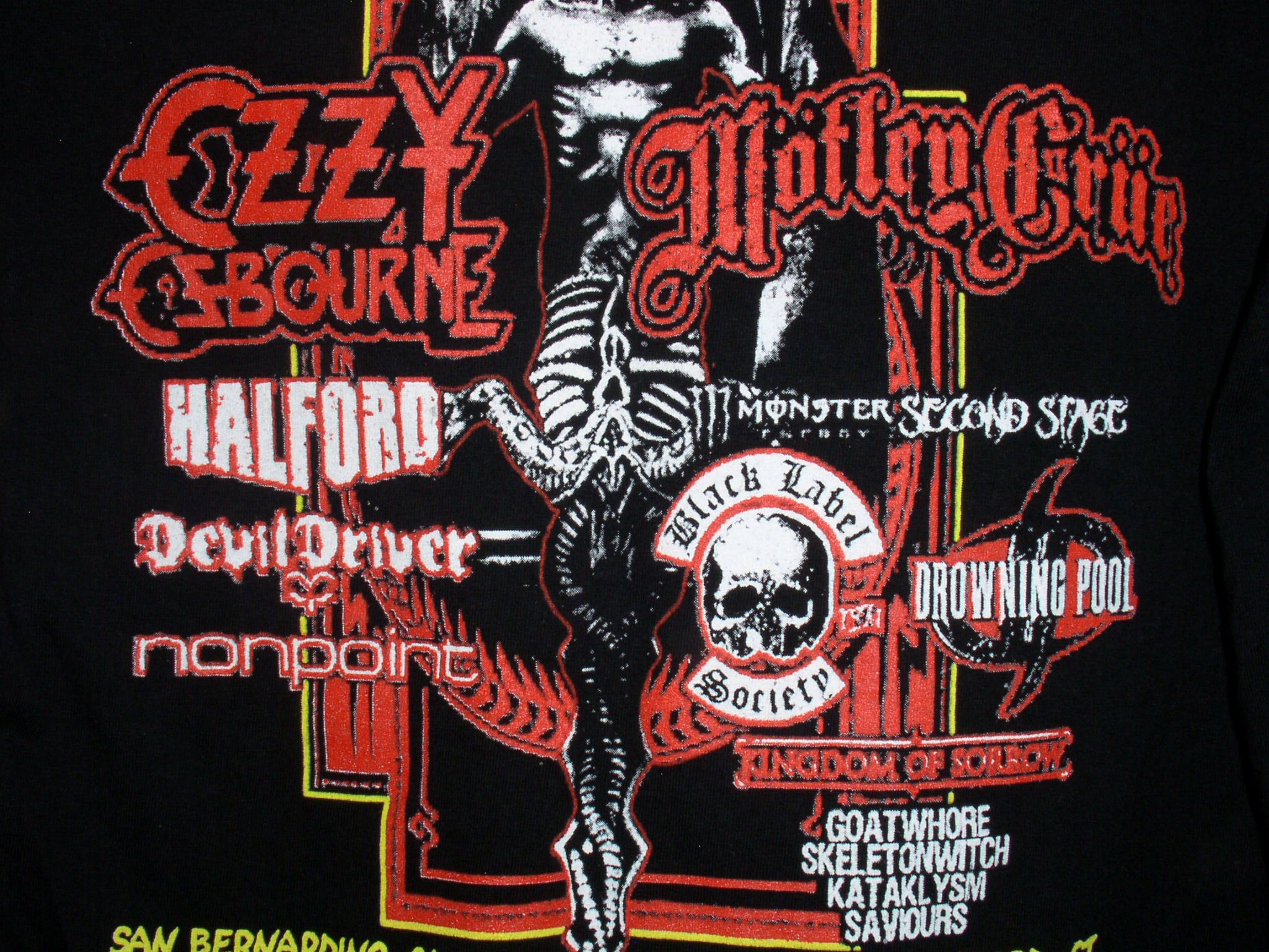 Ozzy Osbourne Ozzfest Ozzy Osbourne Motley Crue Concert Shirt Vintage 2010 Size US L / EU 52-54 / 3 - 5 Thumbnail