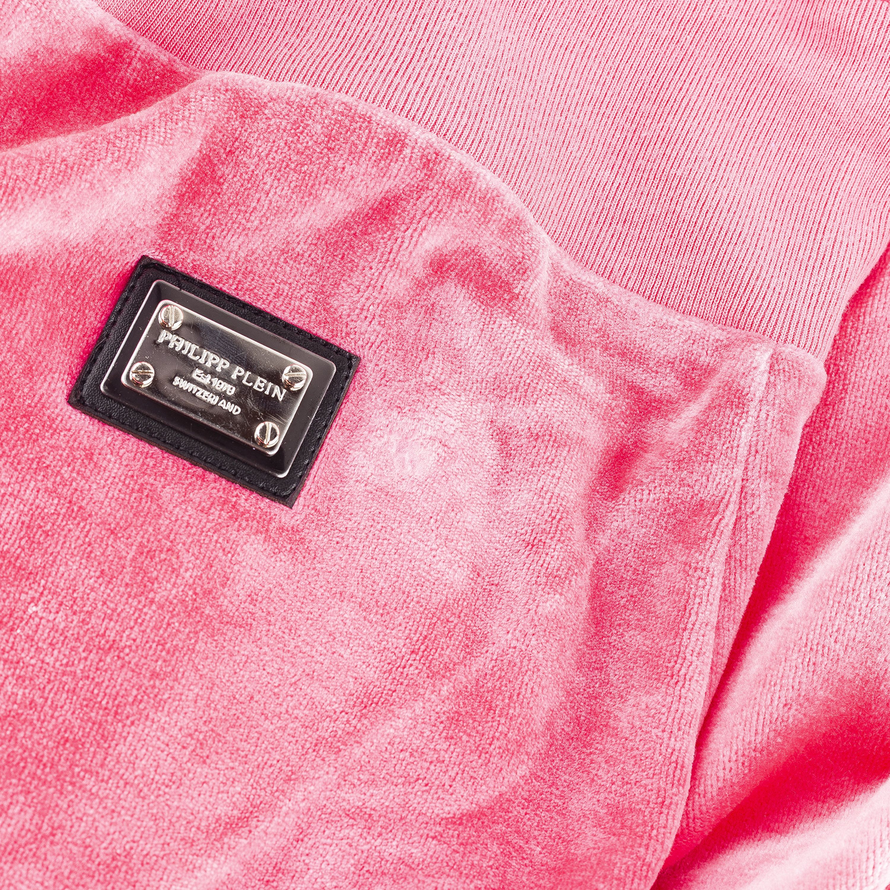 Philipp Plein Philipp Plein Pink Crystal Detail Velvet Short Jumpsuit Size 27" / US 4 / IT 40 - 12 Thumbnail