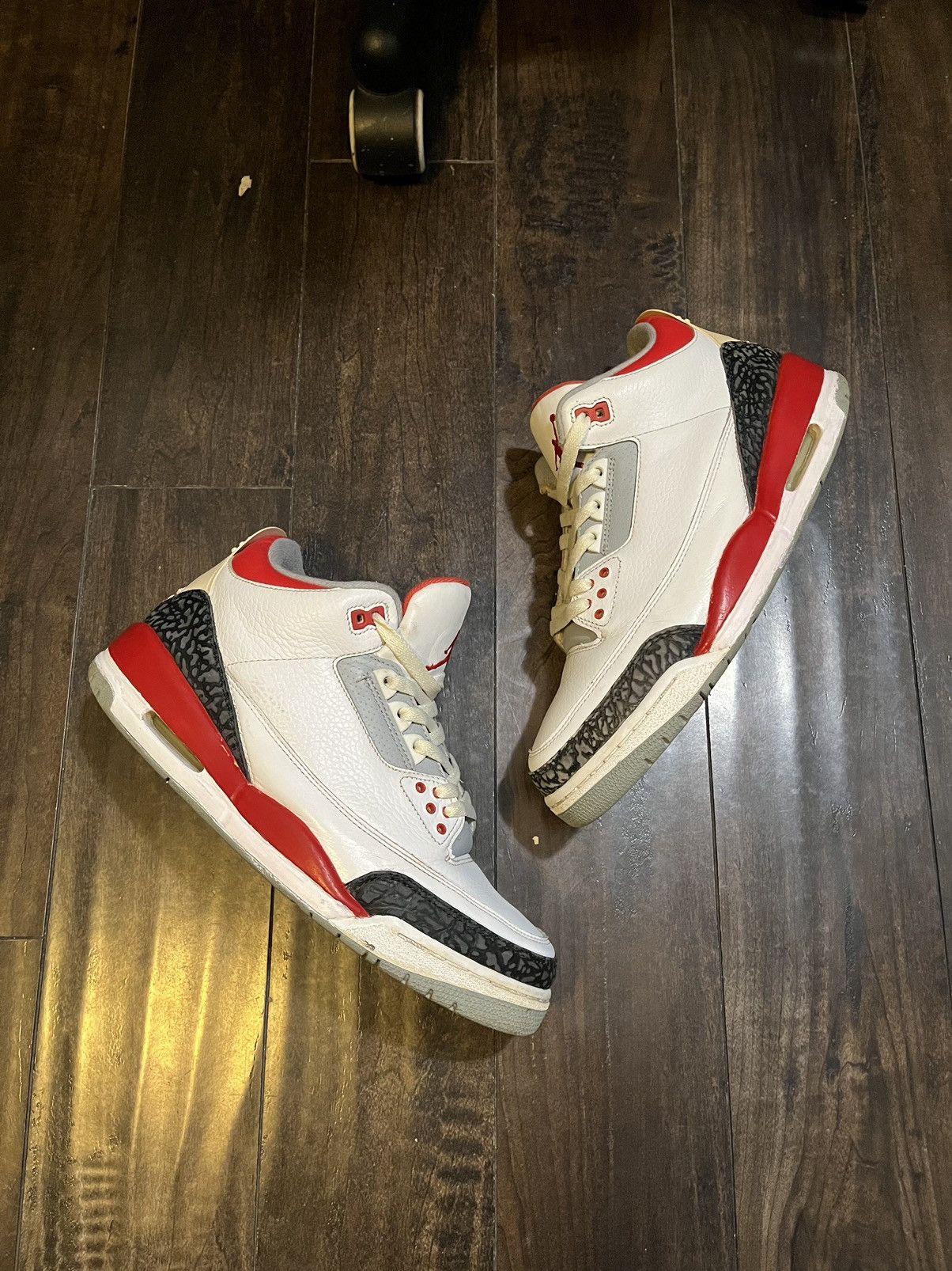 image of Jordan Nike Jordan 3 Fire Red 2007 - Size 10 Shoes in White, Men's