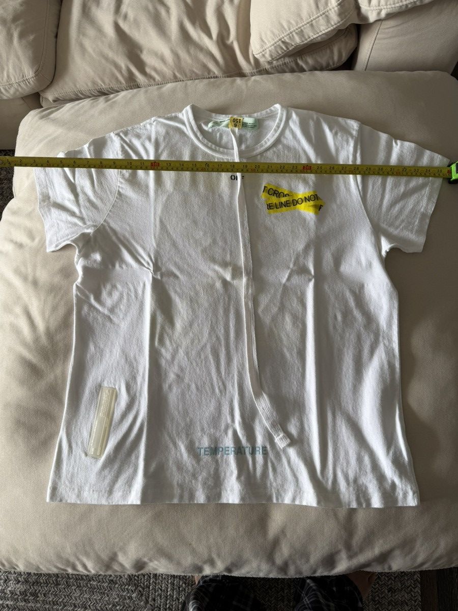 Off-White Off-White Temperature “Fire Line” Tape Tee White XL Size US XL / EU 56 / 4 - 1 Thumbnail