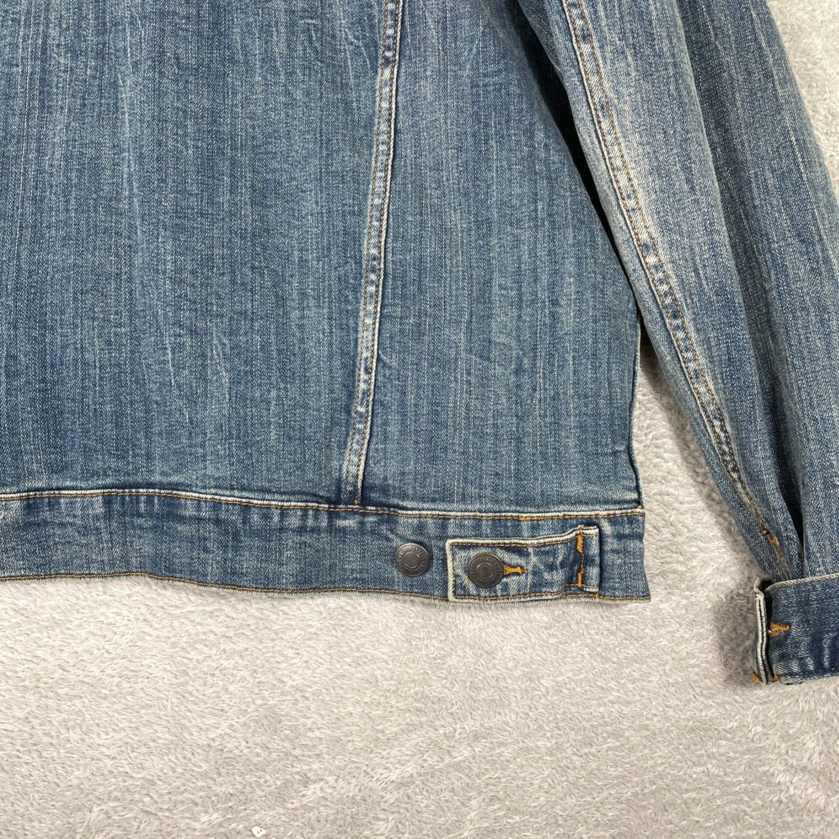Aeropostale Aeropostale Denim Jacket Women L Blue Trucker Cotton Stretch Basic Jacket Bohemian Casual Everyday Vintage? No (omit) Size L / US 10 / IT 46 - 7 Thumbnail