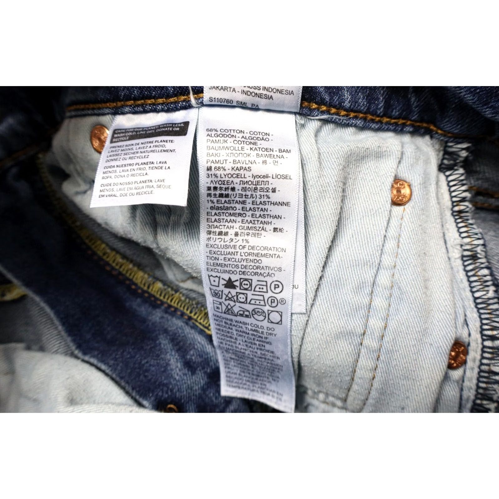 Levi's LEVI'S Lot 512 Premium Big E Jeans Men's W32/L32 Blue Tapered Whiskers Size US 32 / EU 48 - 7 Thumbnail