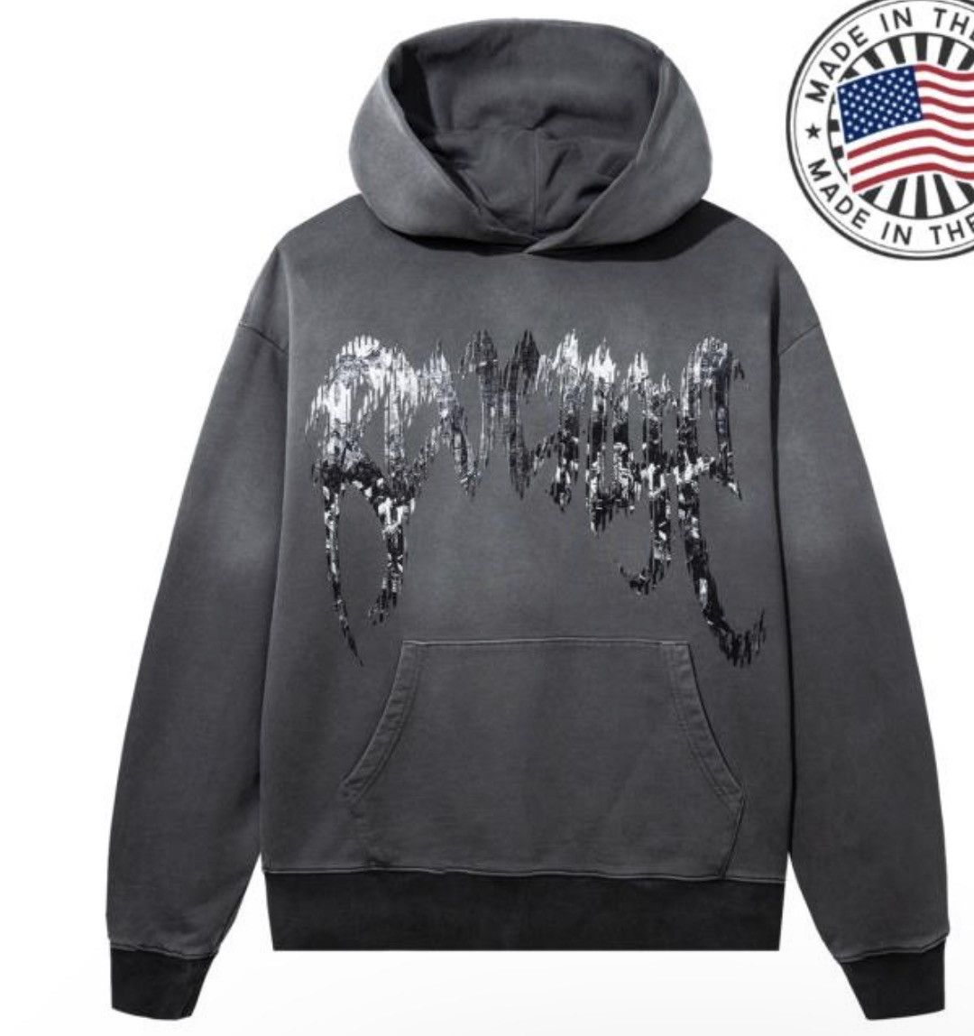image of Revenge X Kosuke Kawamura “Glitch” Hoodie in Grey, Men's (Size Large)