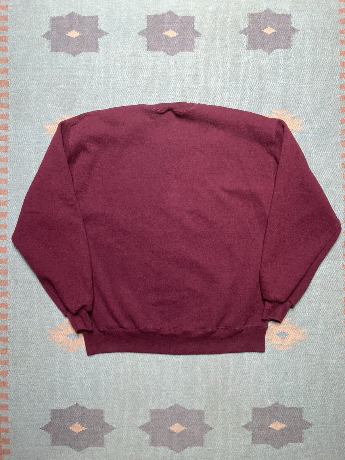 Russell Athletic × Vintage 90s crewneck sweatshirt Russell athletic maroon red blank XL Size US XL / EU 56 / 4 - 6 Thumbnail