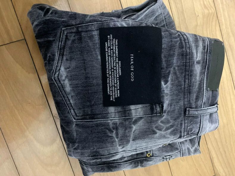 Fear of God Fear of God Black water corrugated jeans Size US 30 / EU 46 - 1 Thumbnail