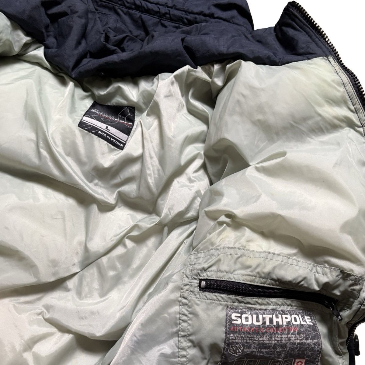 Southpole Vintage Southpole Puffer Jacket Hoodie Men’s L Navy Y2K Duck Size US L / EU 52-54 / 3 - 4 Thumbnail