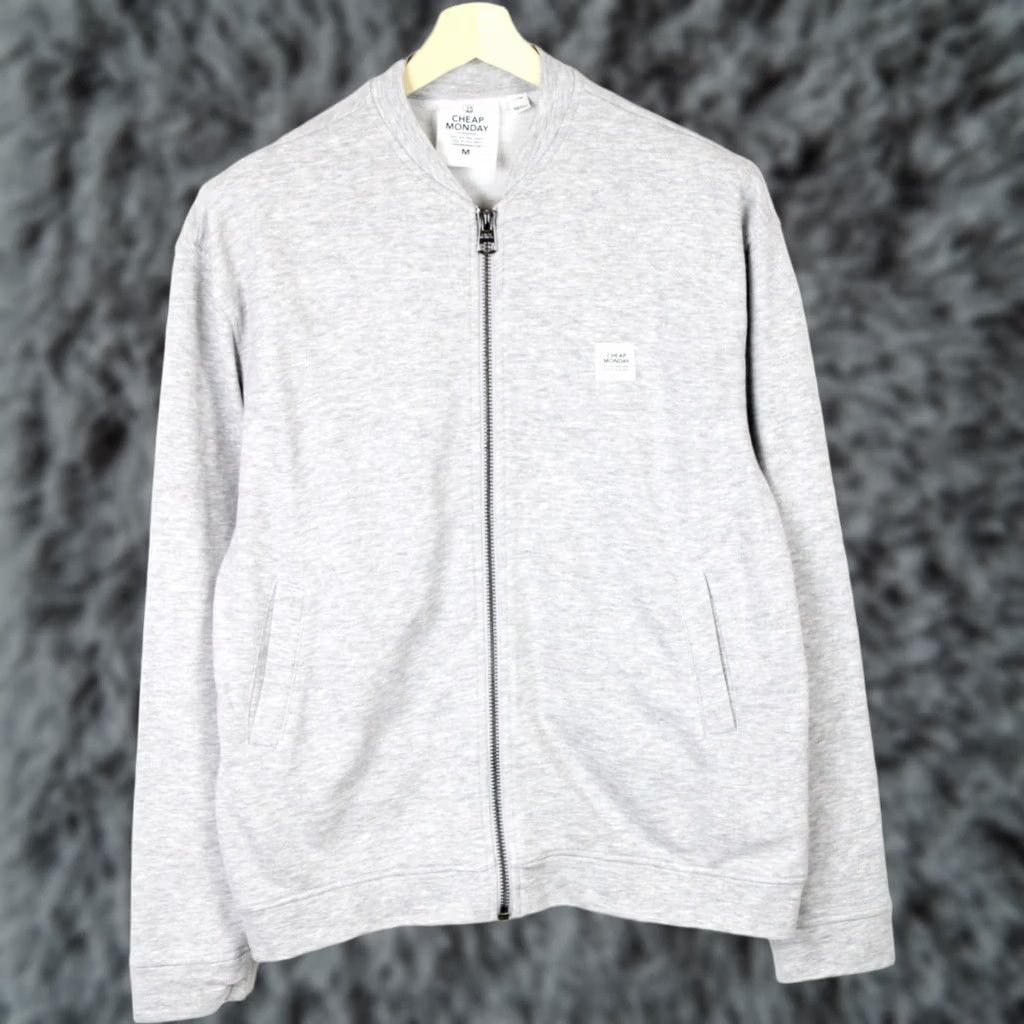 Cheap Monday Cheap Monday Swipe Sweatshirt Men's MEDIUM Bomber Style Grey Melange Size US M / EU 48-50 / 2 - 1 Thumbnail
