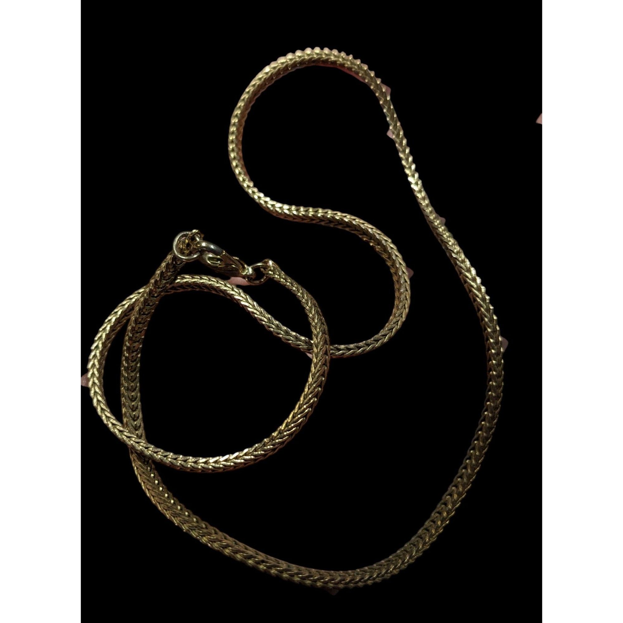 Other Vintage Hollow Wheat Chain Gold Tone With Lobster Clasp Size ONE SIZE - 3 Thumbnail