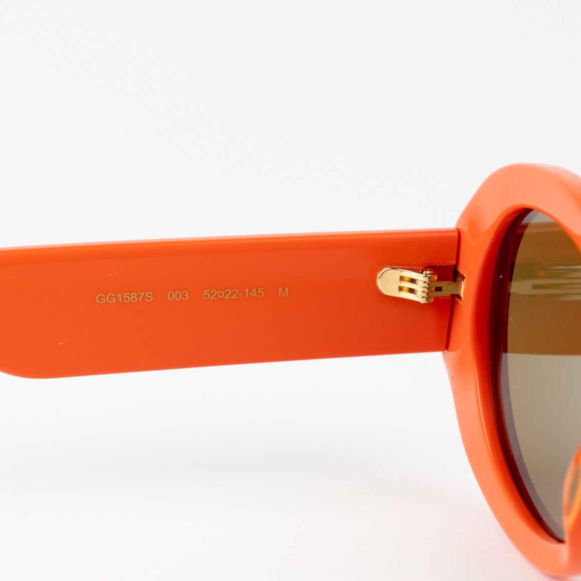 Gucci NEW Gucci GG1587S 003 Orange Brown Women Oval Sunglasses Size ONE SIZE - 8 Thumbnail