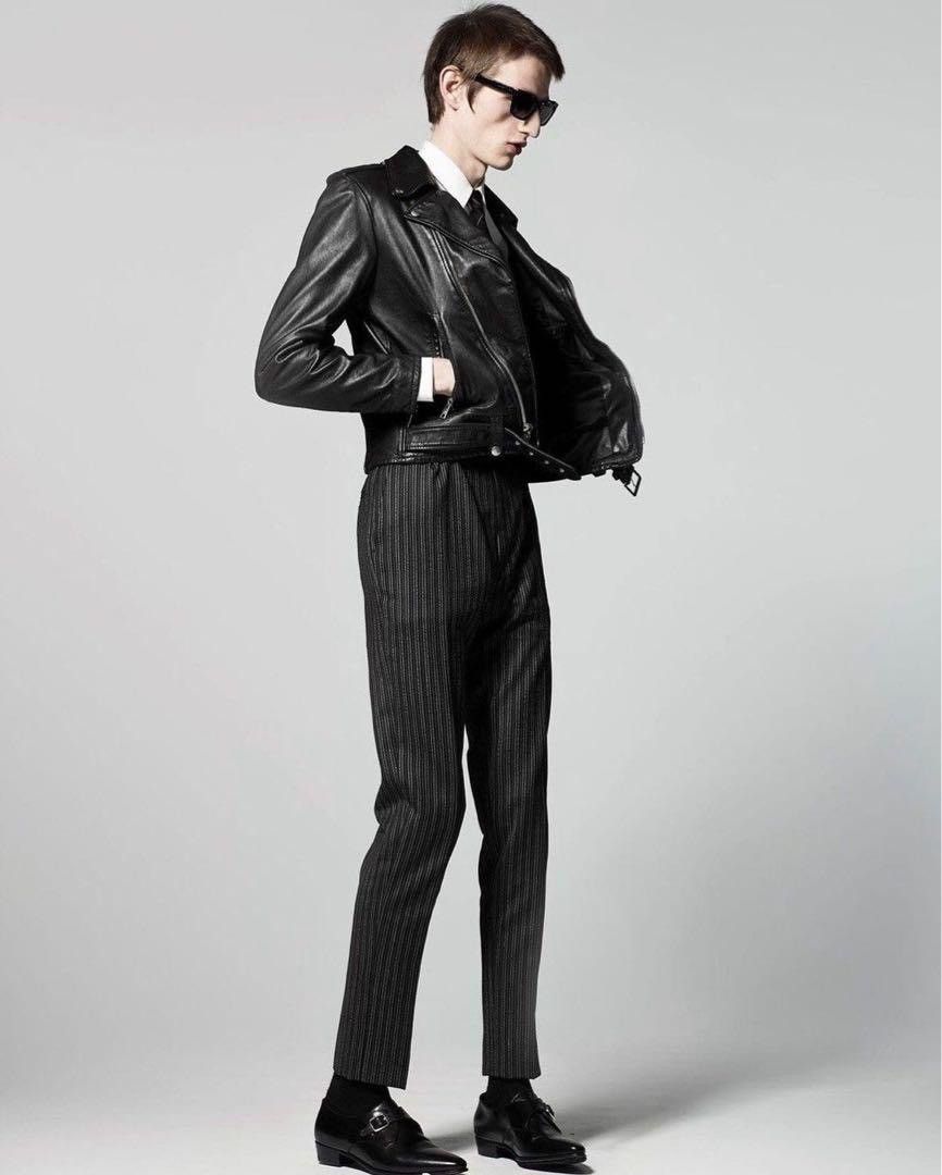Celine × Hedi Slimane Grail — Celine SS19 biker leather jacket runway Size US S / EU 44-46 / 1 - 4 Thumbnail
