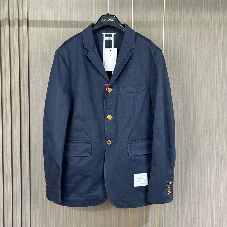Thom Browne Thom Browne Gold Button Striped Blazer - dmc Size US M / EU 48-50 / 2 - 1 Thumbnail