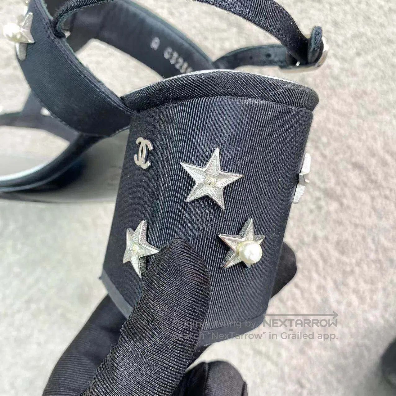 Chanel Chanel Classic star pearl block heeled sandals| Size US 4.5 / IT 34.5 - 8 Thumbnail
