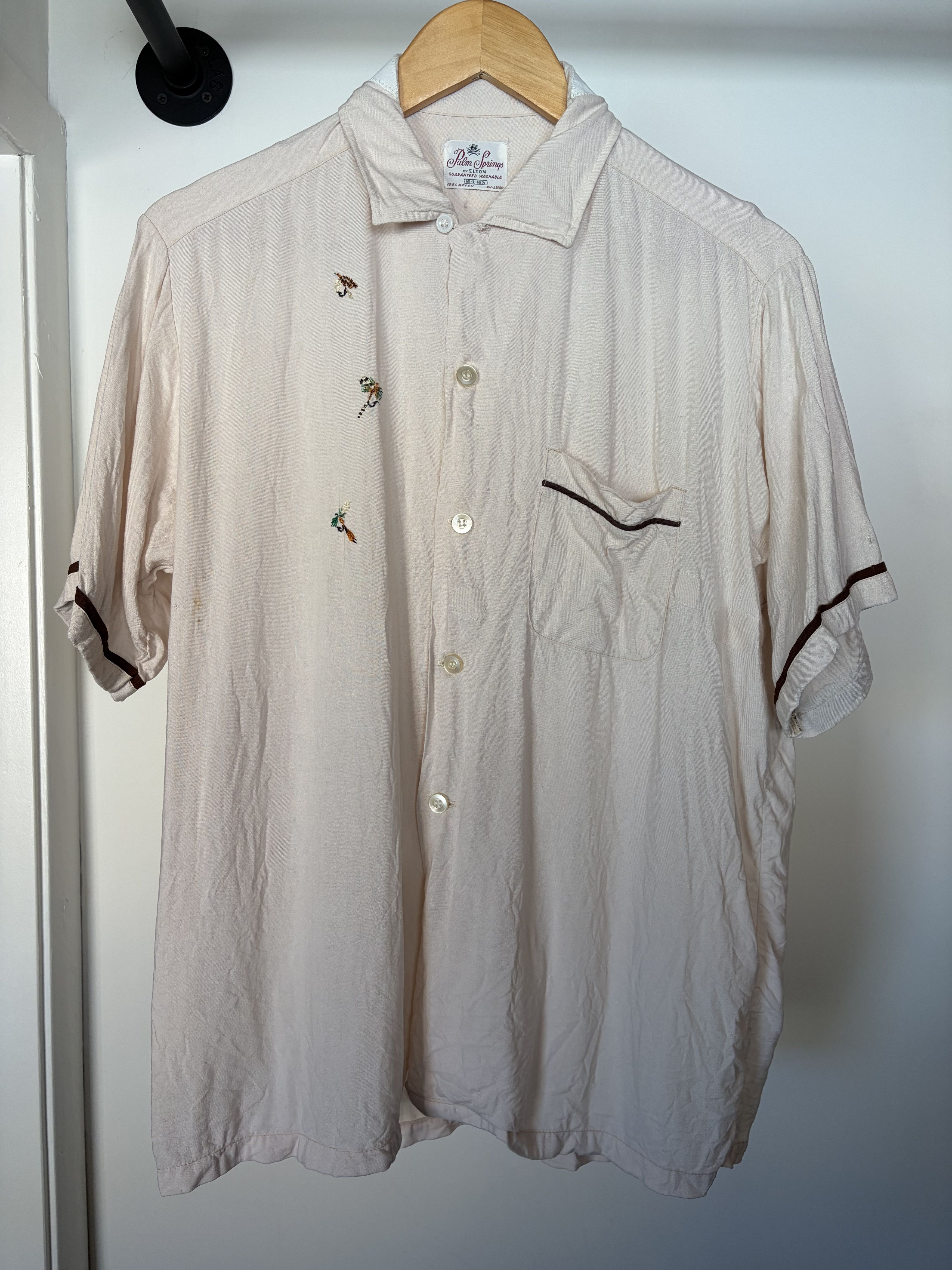 Vintage Authentic 1950s bowler shirt Size US L / EU 52-54 / 3 - 3 Thumbnail
