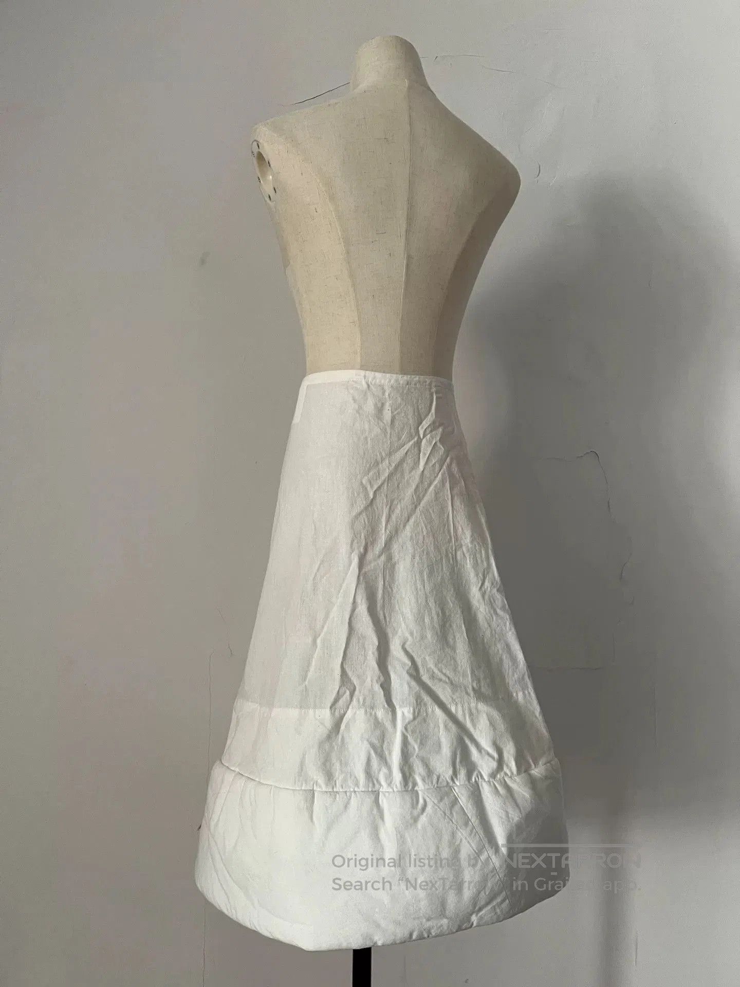 Rei Kawakubo Comme des Garcons 1996FW Green Velvet Skirt. Size 28" / US 6 / IT 42 - 6 Thumbnail