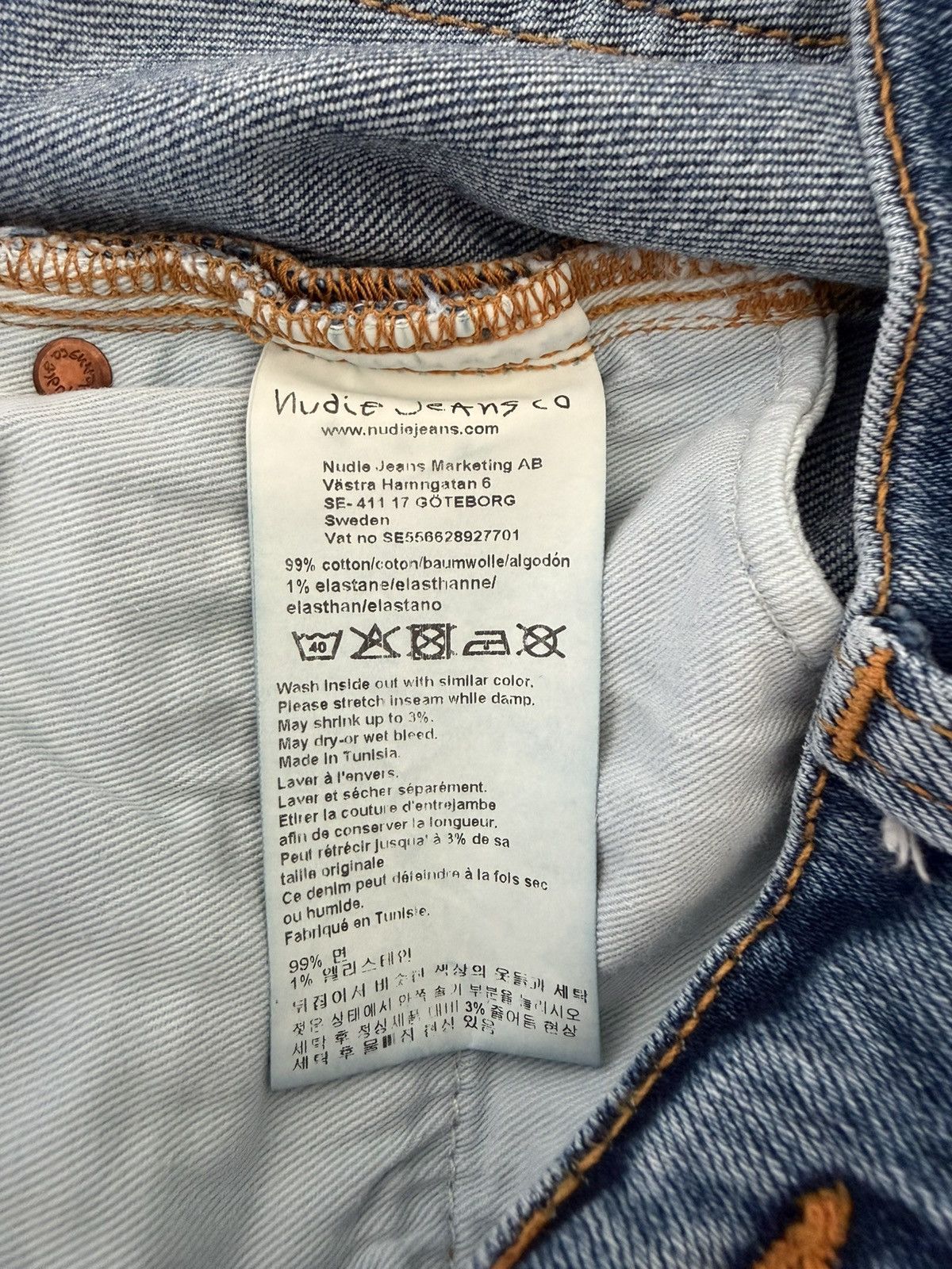 Nudie Jeans Lean Dean Lost Orange size 32 x 30 Size US 32 / EU 48 - 5 Thumbnail