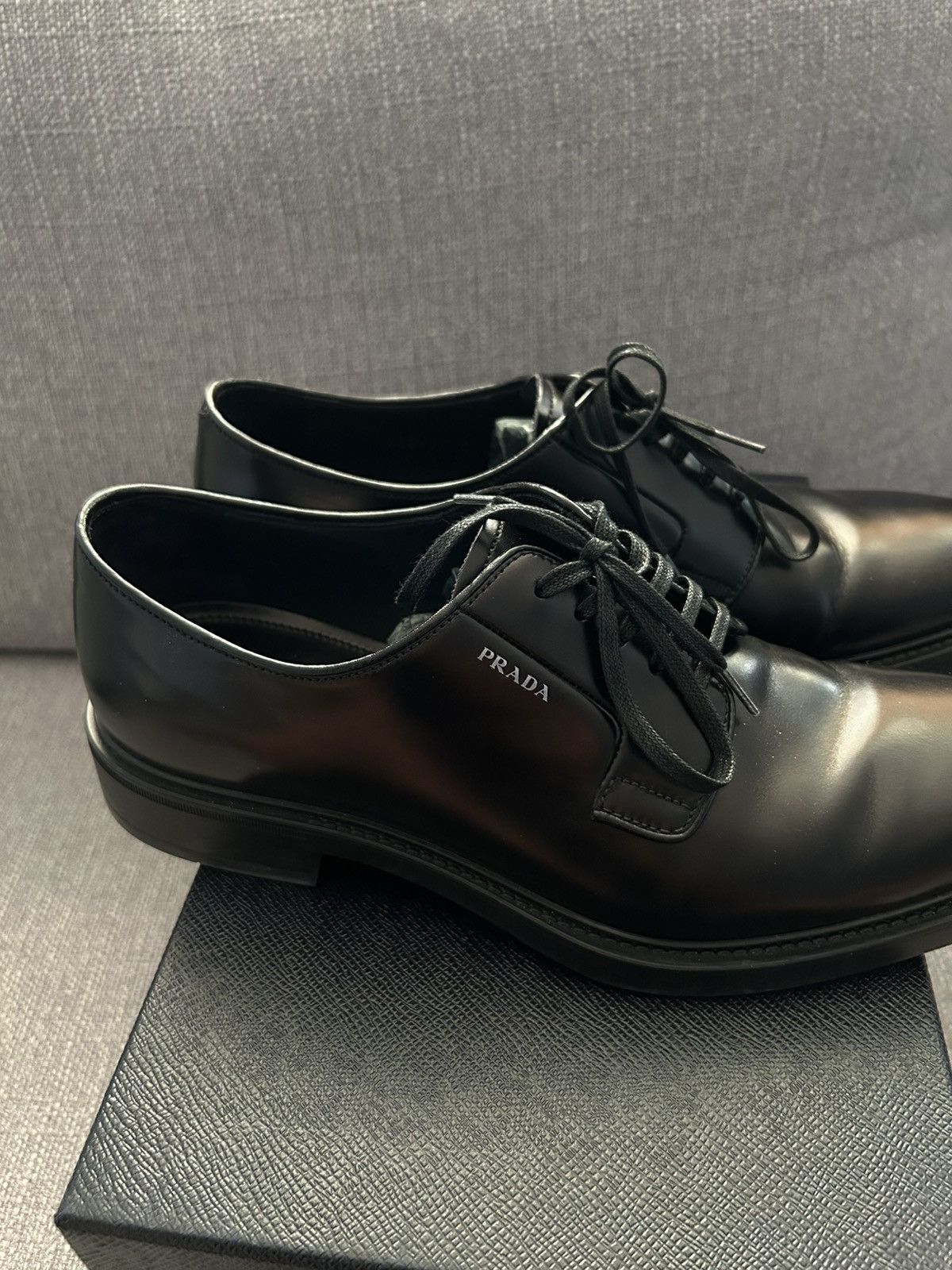 Prada Prada Brushed derby lth lace-up shoes Size US 8 / EU 41 - 4 Thumbnail