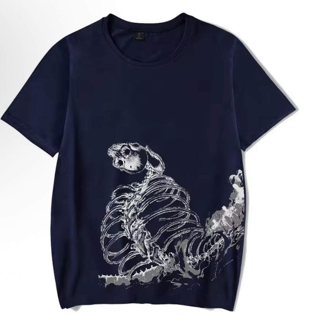 Japanese Brand Japanese Streetwear Y2K Anime Demon Skeleton Print T-Shirt Size US L / EU 52-54 / 3 - 2 Thumbnail