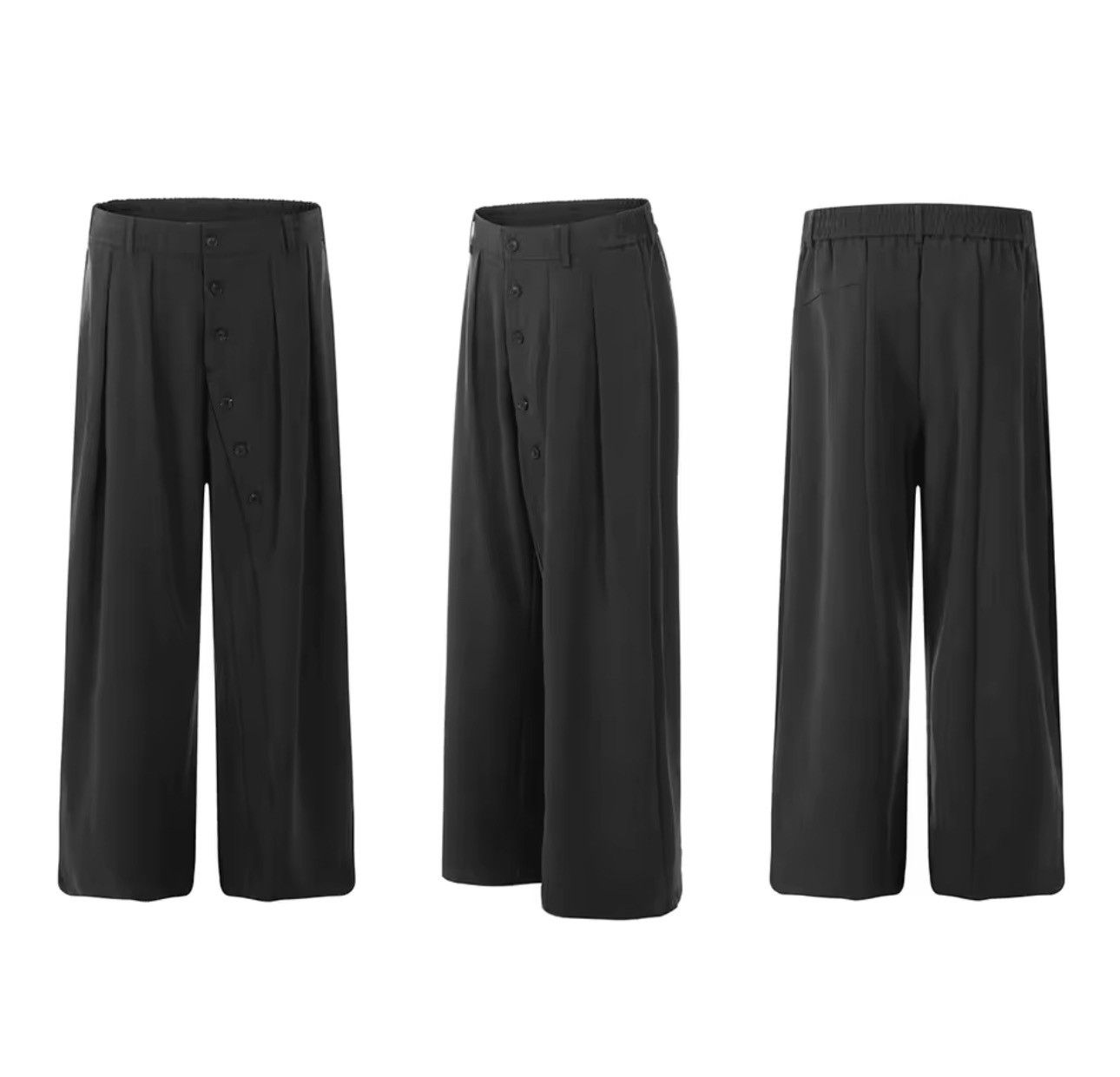 Other Casual Loose Baggy Buttons Pleated Suit Trousers Pants Size US 33 - 4 Thumbnail