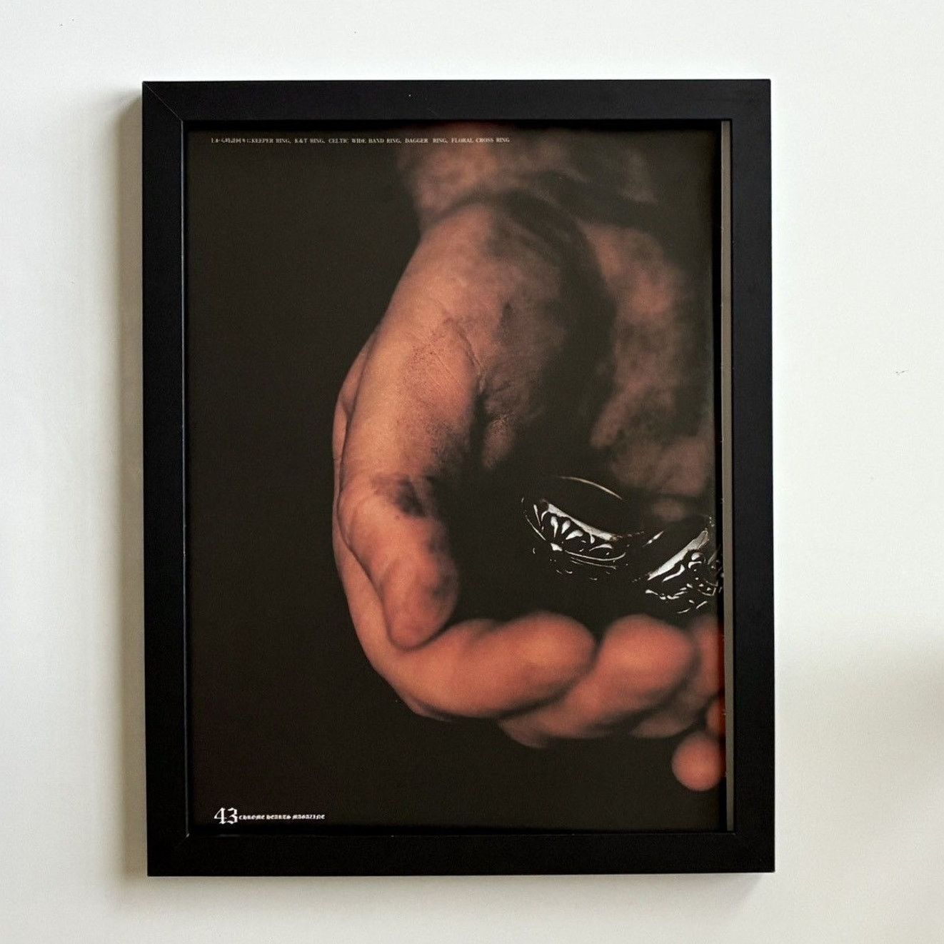 Chrome Hearts × Japanese Brand × Vintage Chrome Hearts rings photo Framed poster 9x11 Size ONE SIZE - 1 Thumbnail