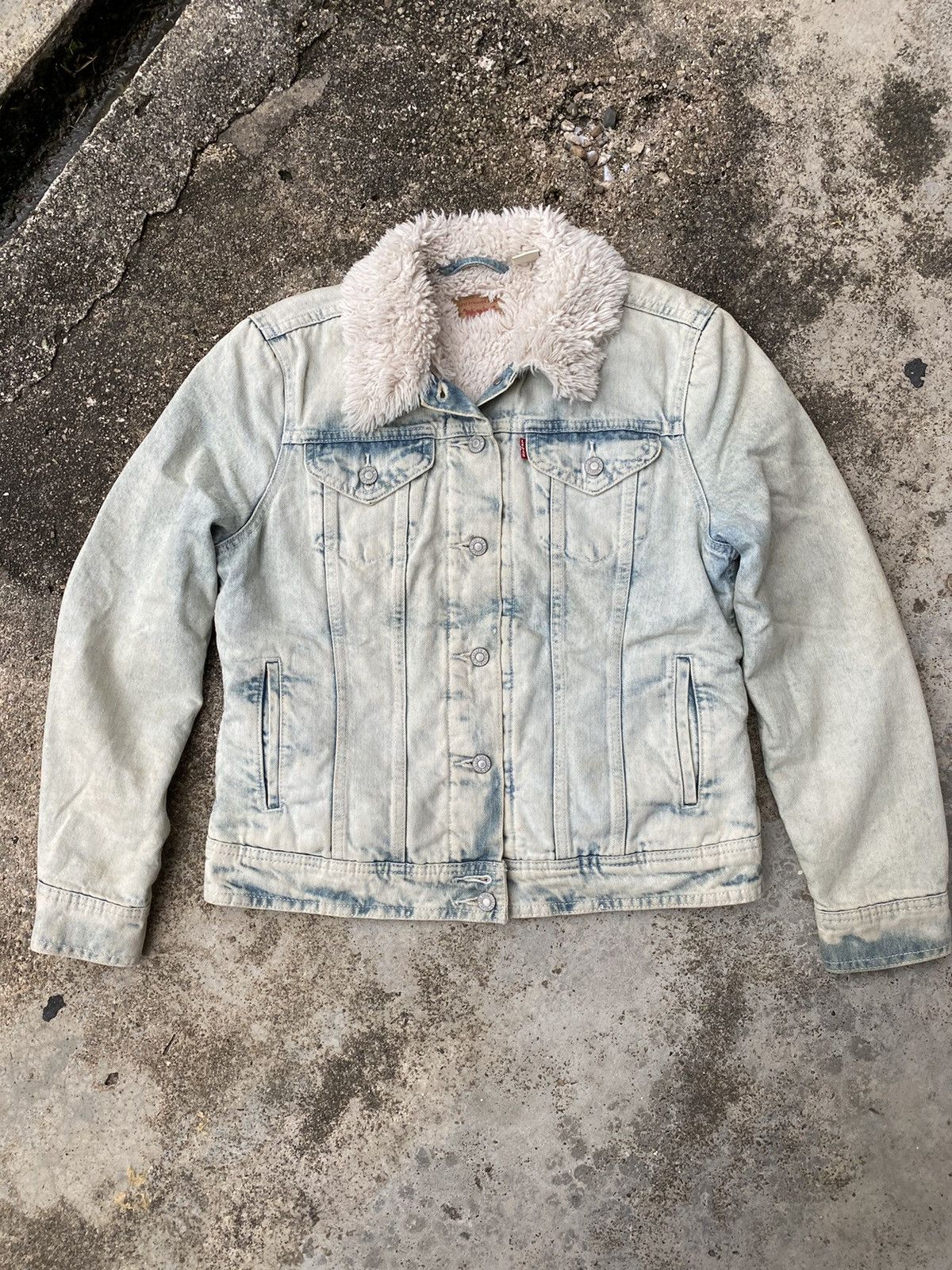 Levi's Vintage Levis Acid Wash Denim Trucker Jacket Size L / US 10 / IT 46 - 1 Thumbnail