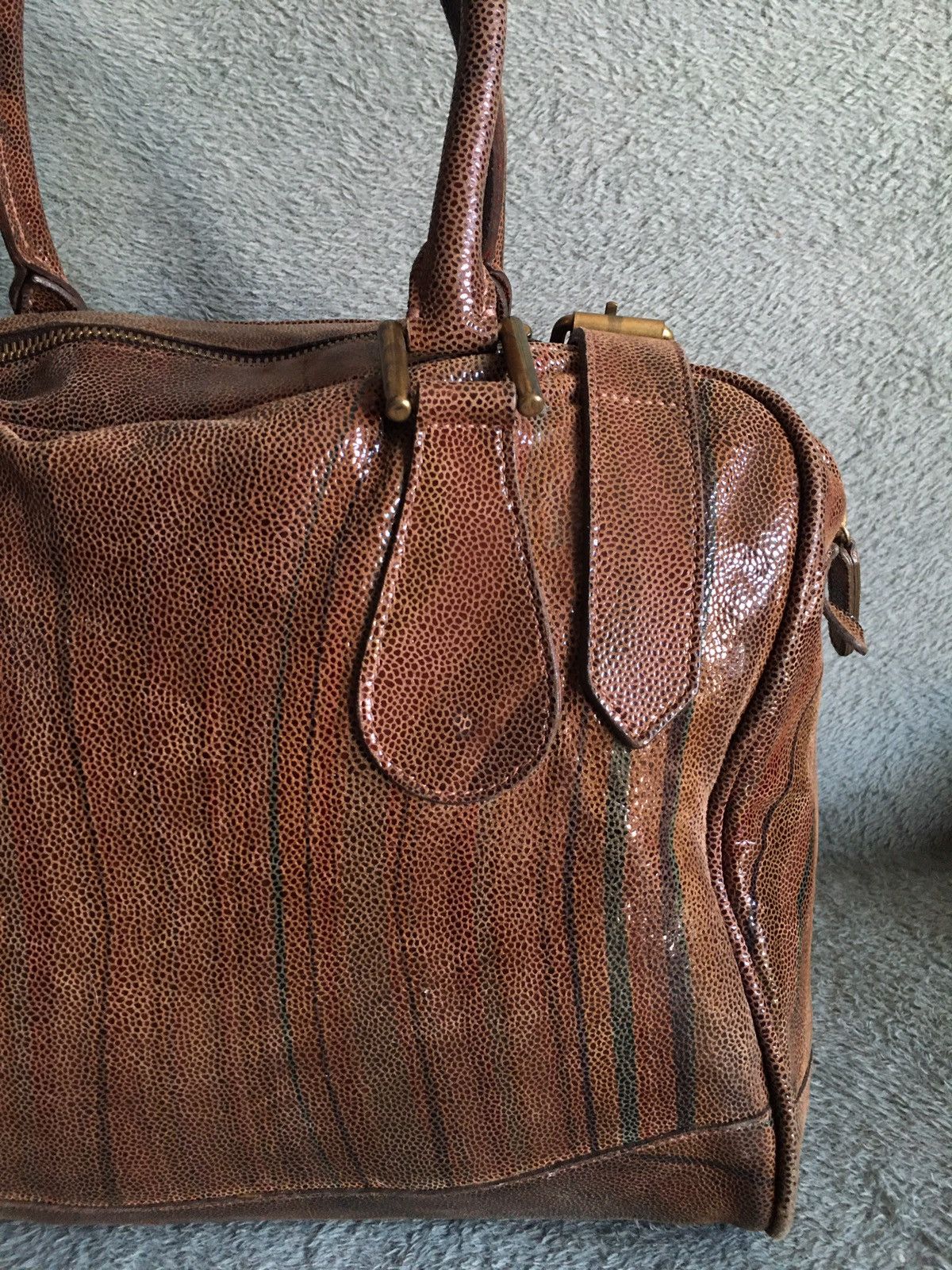 Paul Smith Paul Smith Swirl Design Leather Shoulder Tote Bag Size ONE SIZE - 4 Thumbnail