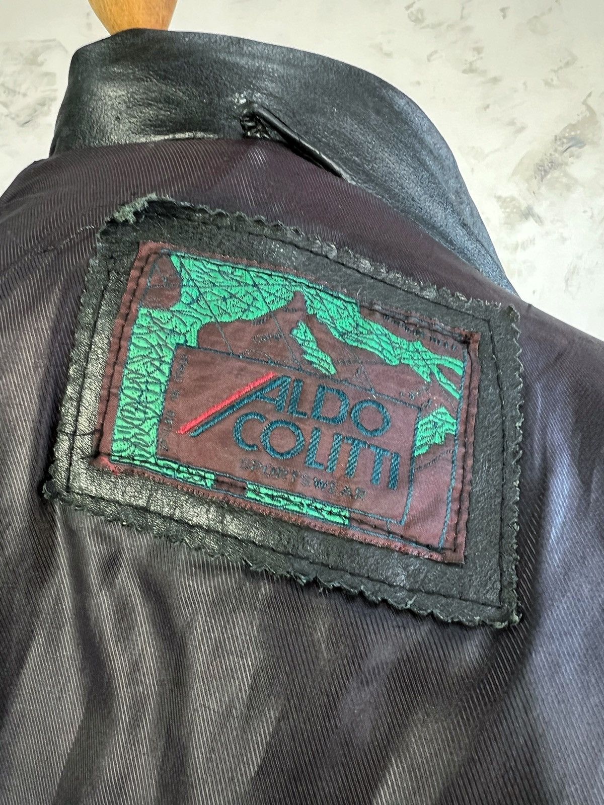 Aldo Vintage Aldo Colitti Leather Jacket Size XL - XXL 56 Size US XXL / EU 58 / 5 - 11 Thumbnail