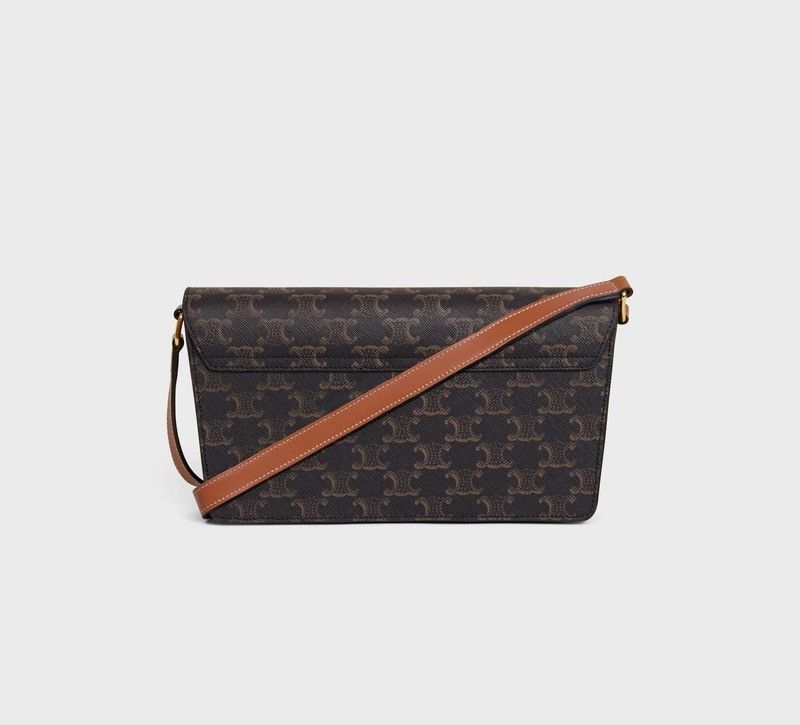 Celine o1bcso1str1024 Size: OS / Leather Handbag in Dark Brown Size ONE SIZE - 3 Thumbnail