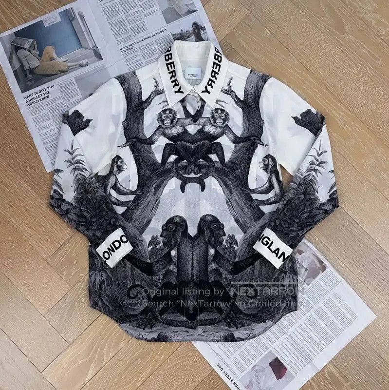 Burberry Burberry Black Women's Graphic Shirt. Size M / US 6-8 / IT 42-44 - 1 Thumbnail