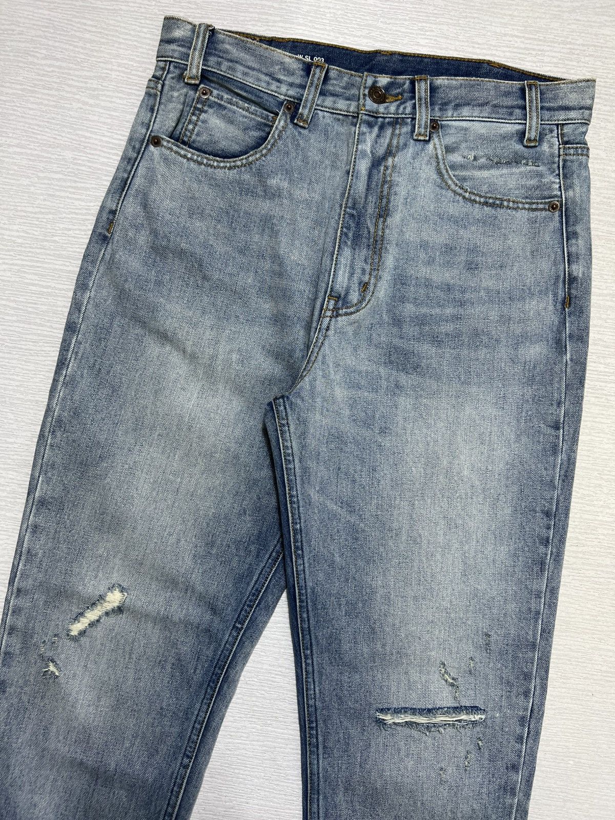 Celine Celine - Hedi Slimane - Raw Hem Distressed Denim Jeans Size US 28 / EU 44 - 3 Thumbnail