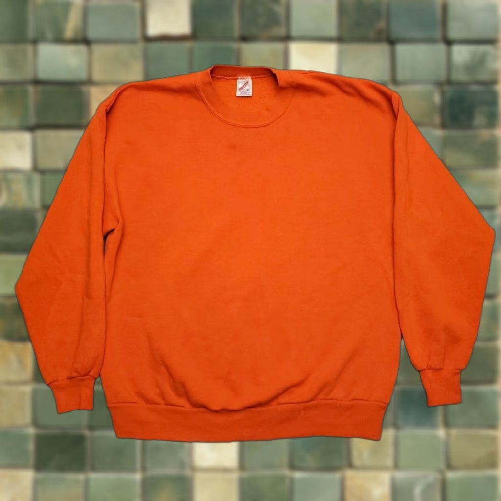 Jerzees VINTAGE Jerzees Sweatshirt Mens XL Orange Pullover Crewneck Made in USA Size US XL / EU 56 / 4 - 1 Thumbnail