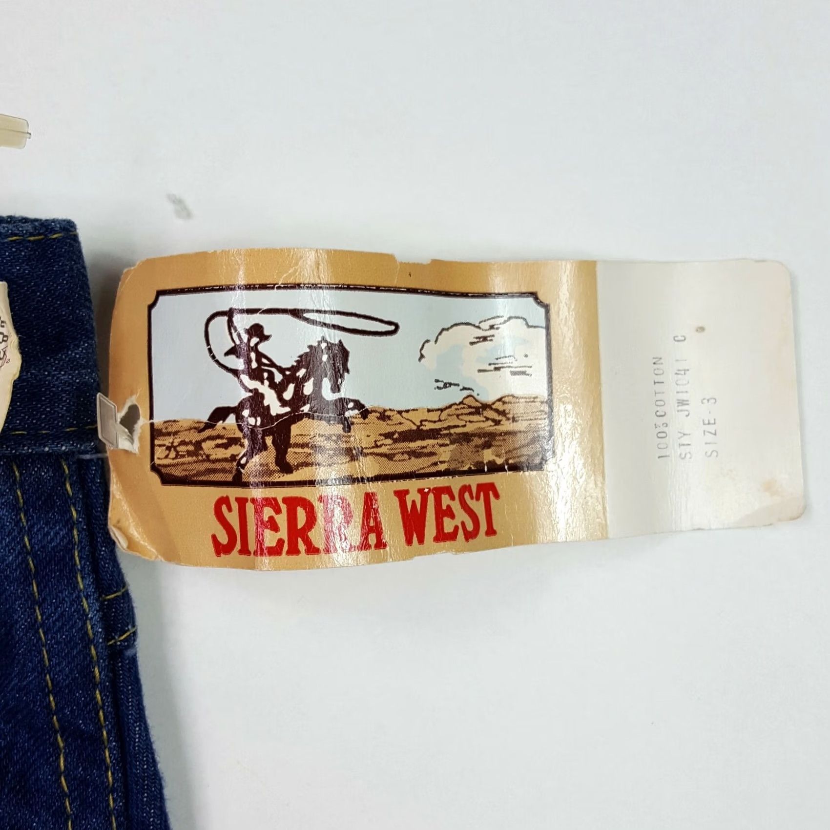 Vintage VINTAGE Sierra West Denim Western Pencil Skirt High Waist 3 Blue Womens 80s Southwestern Halloween? Size 26" / US 2 / IT 38 - 4 Thumbnail