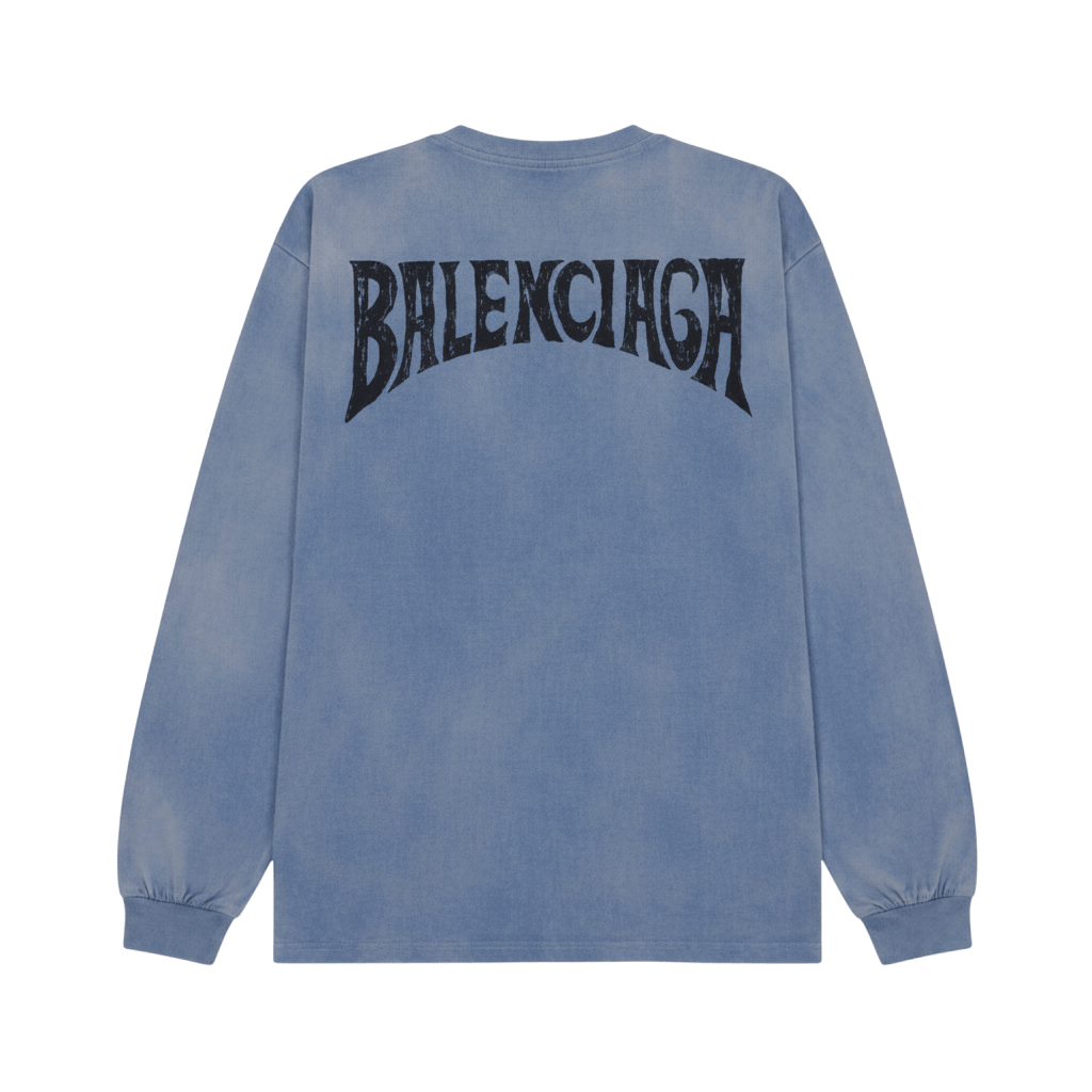Balenciaga Balenciaga 'Gradient' Blue LS Tee Size US M / EU 48-50 / 2 - 1 Preview