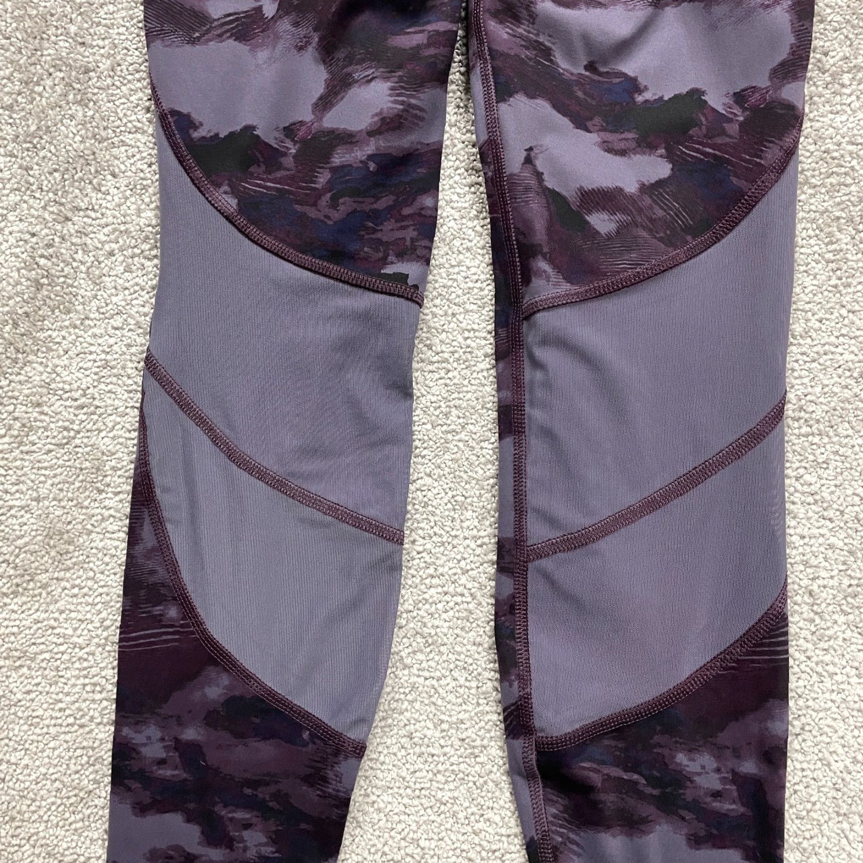 Vintage All In Motion Compression Leggings Women XS Purple Tie-Dye Active Gym Yoga 24x24 Size 26" / US 2 / IT 38 - 3 Thumbnail