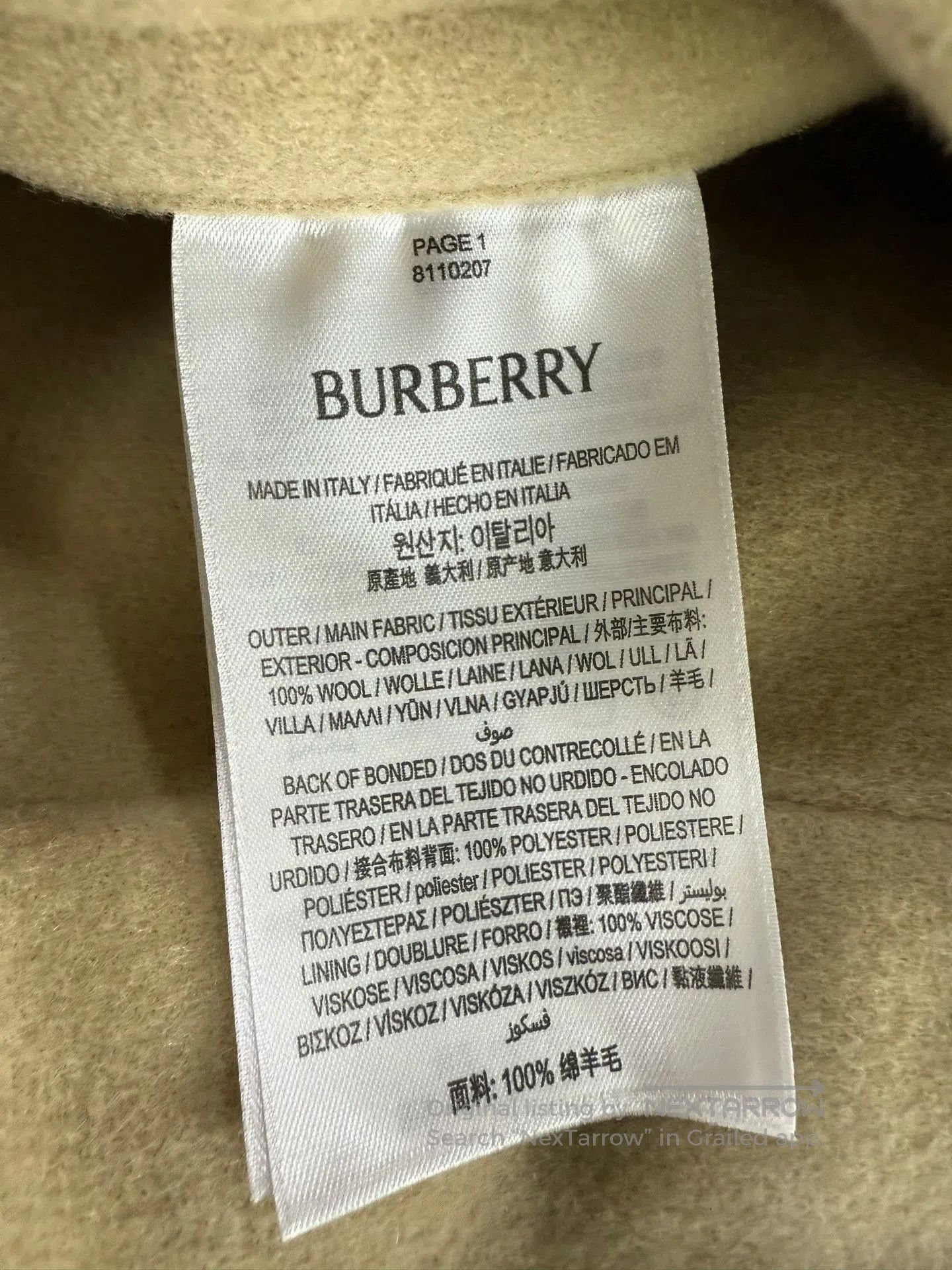 Burberry Burberry Solid Lapel Wool Coat. Size S / US 4 / IT 40 - 4 Thumbnail
