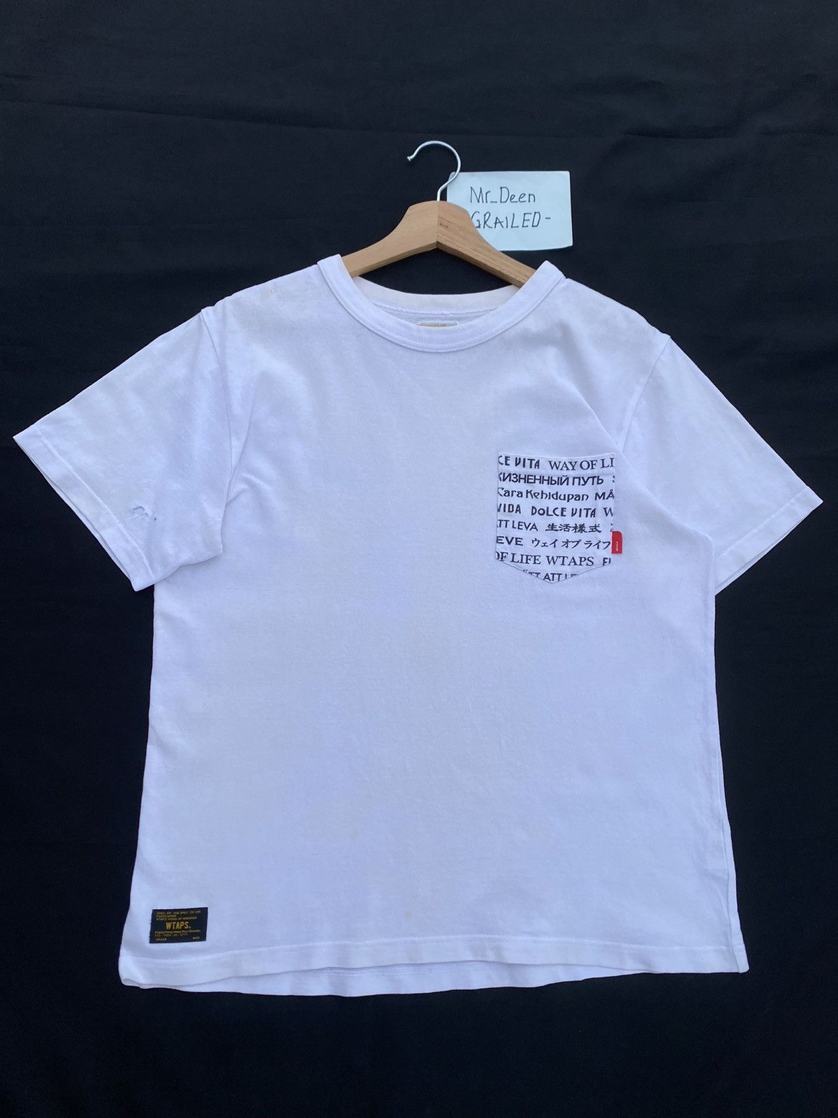 Wtaps Rare WTAPS “Way of Life” Multi language Translation Tee Size US M / EU 48-50 / 2 - 2 Thumbnail