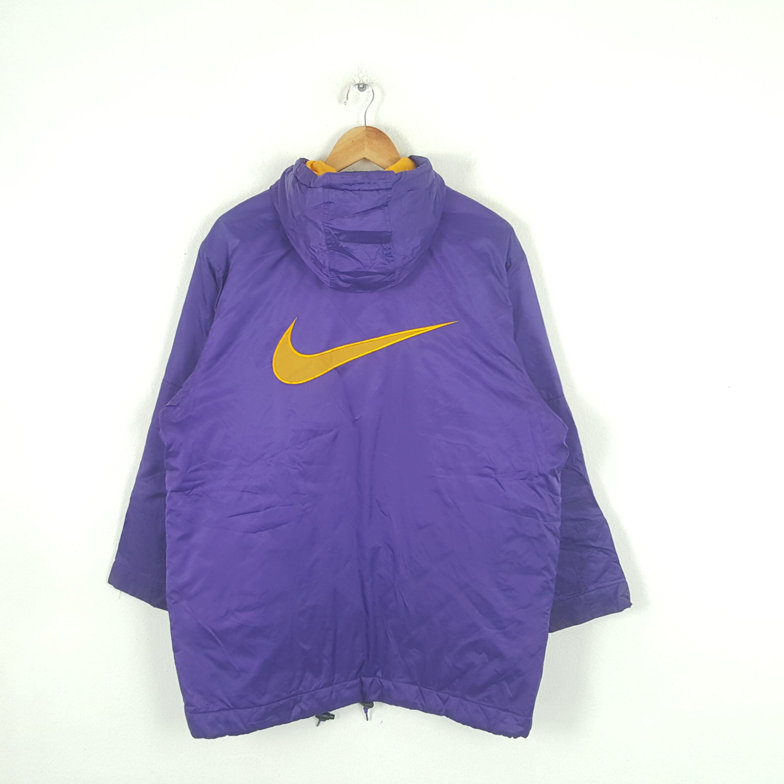 Nike × Vintage Vintage Nike Big Swoosh Outdoor Long Jacket C289N4 Size US L / EU 52-54 / 3 - 1 Thumbnail